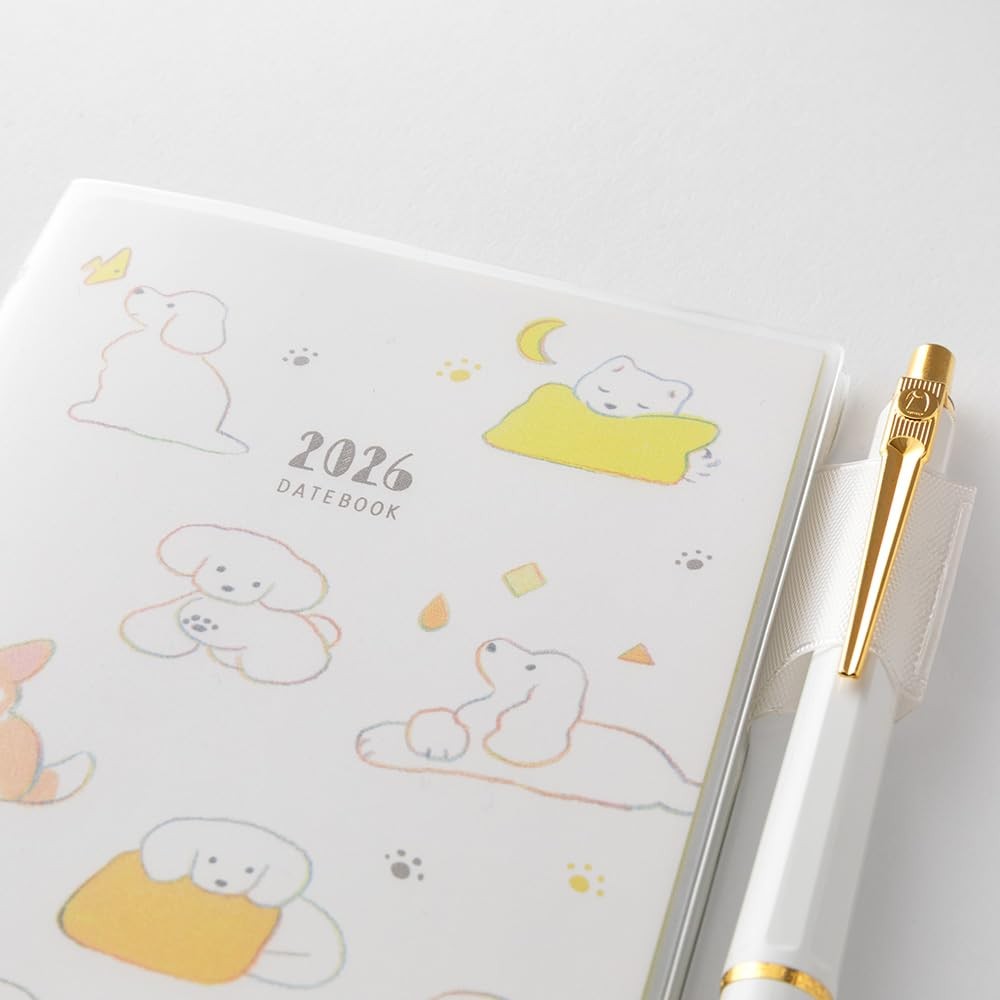 DESIGNPHIL midori Planner 2026 Slim Monthly Dog Print 22361006