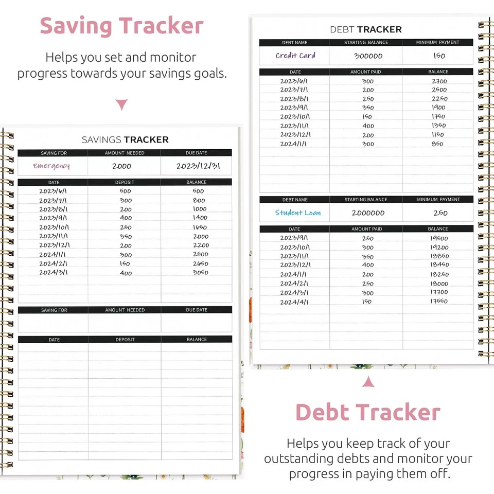 Aesthetic Budget Planner – Monthly Finance Planner with Expense Tracker, Unda…