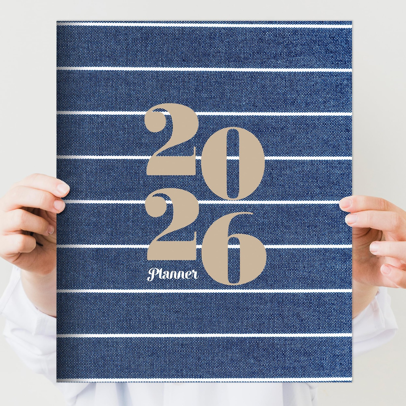 TF Publishing 2026 Denim Large Monthly Planner – 2 Page Spreads Large,