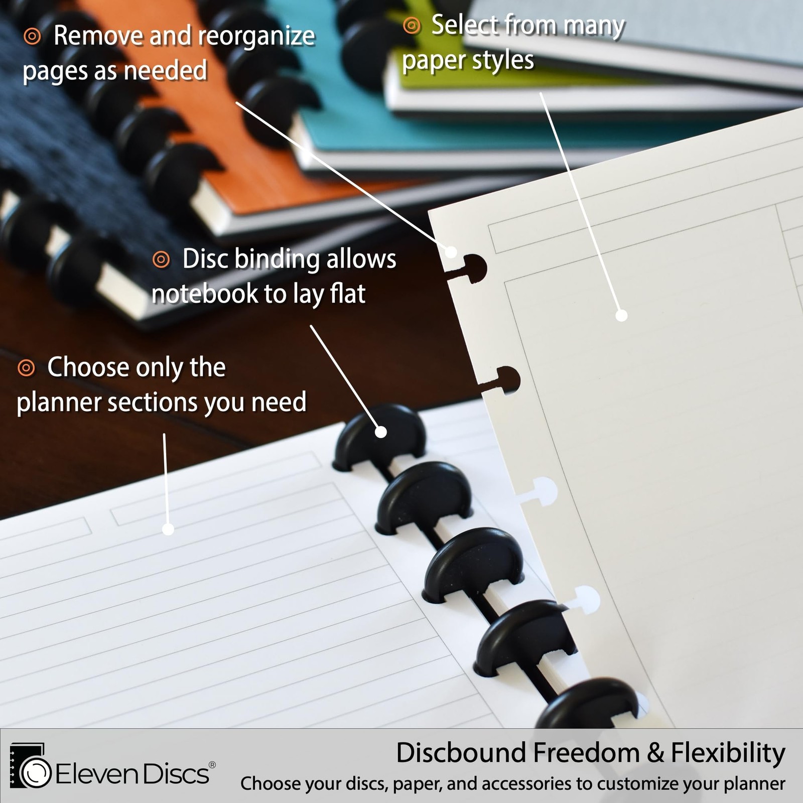 Letter Pocket Dividers for Discbound Notebooks fits Circa, Arc, TUL (Black Se…