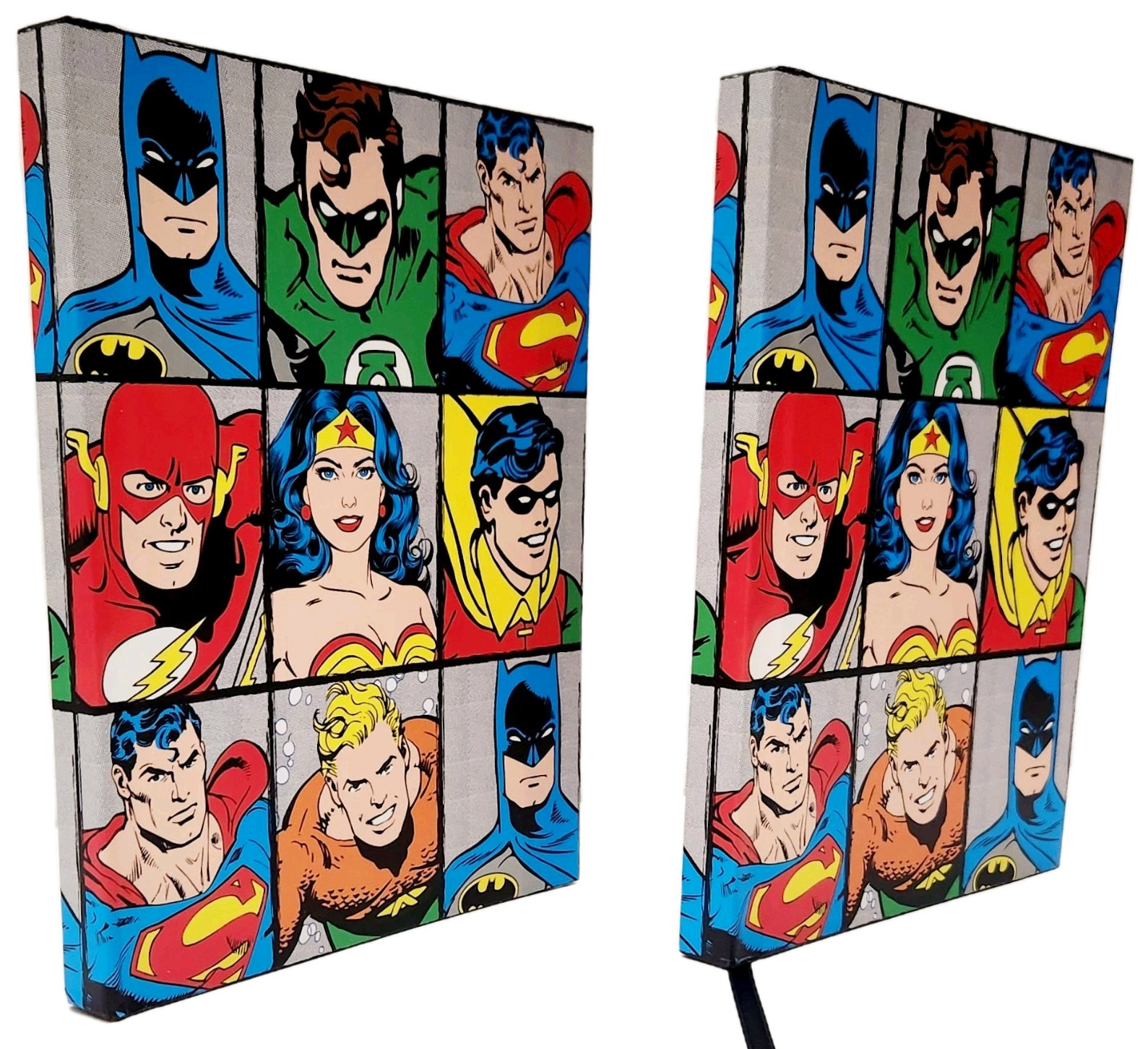 Silver Buffalo DC6150 DC Comics Characters Grid Hard Cover Journal, Lot Of 2 New