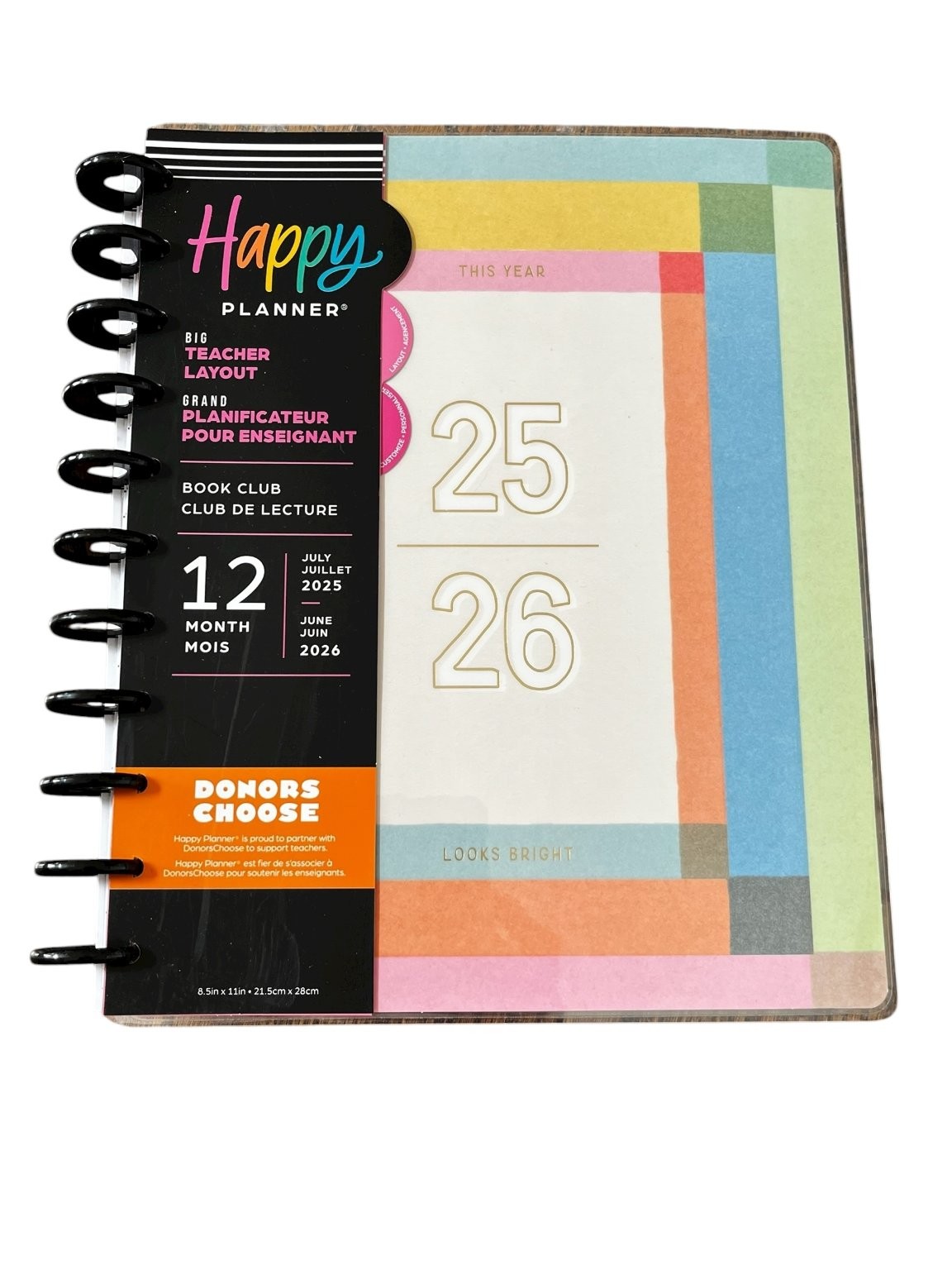 Happy Planner Organizer Multicolor 8.5×11 Big Teacher Layout educators