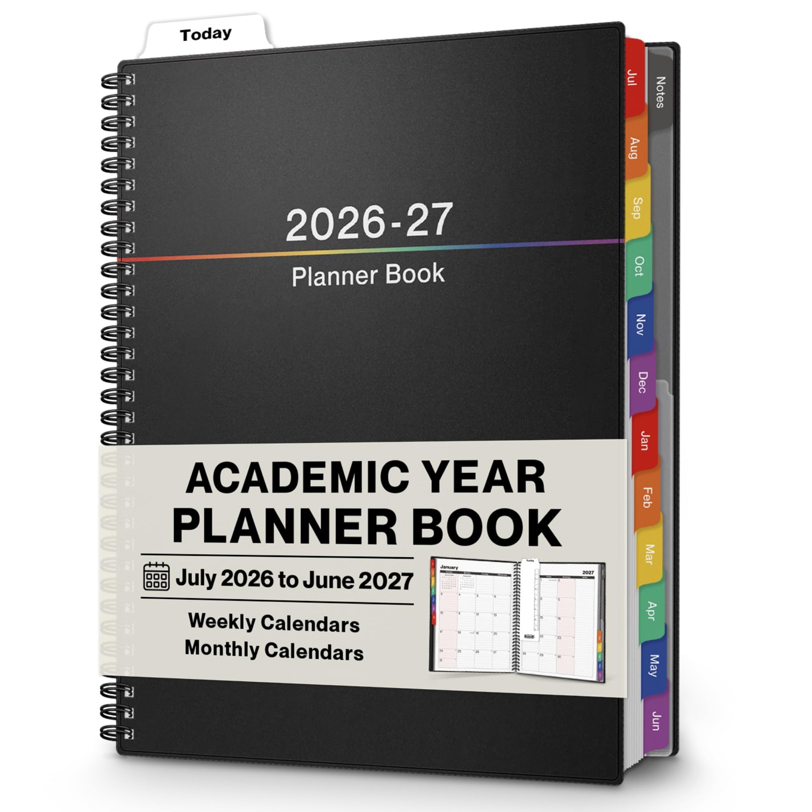 Dunwell Planner 20262027 8.5×11, July 2026 to June 2027, Weekly and Monthly A…