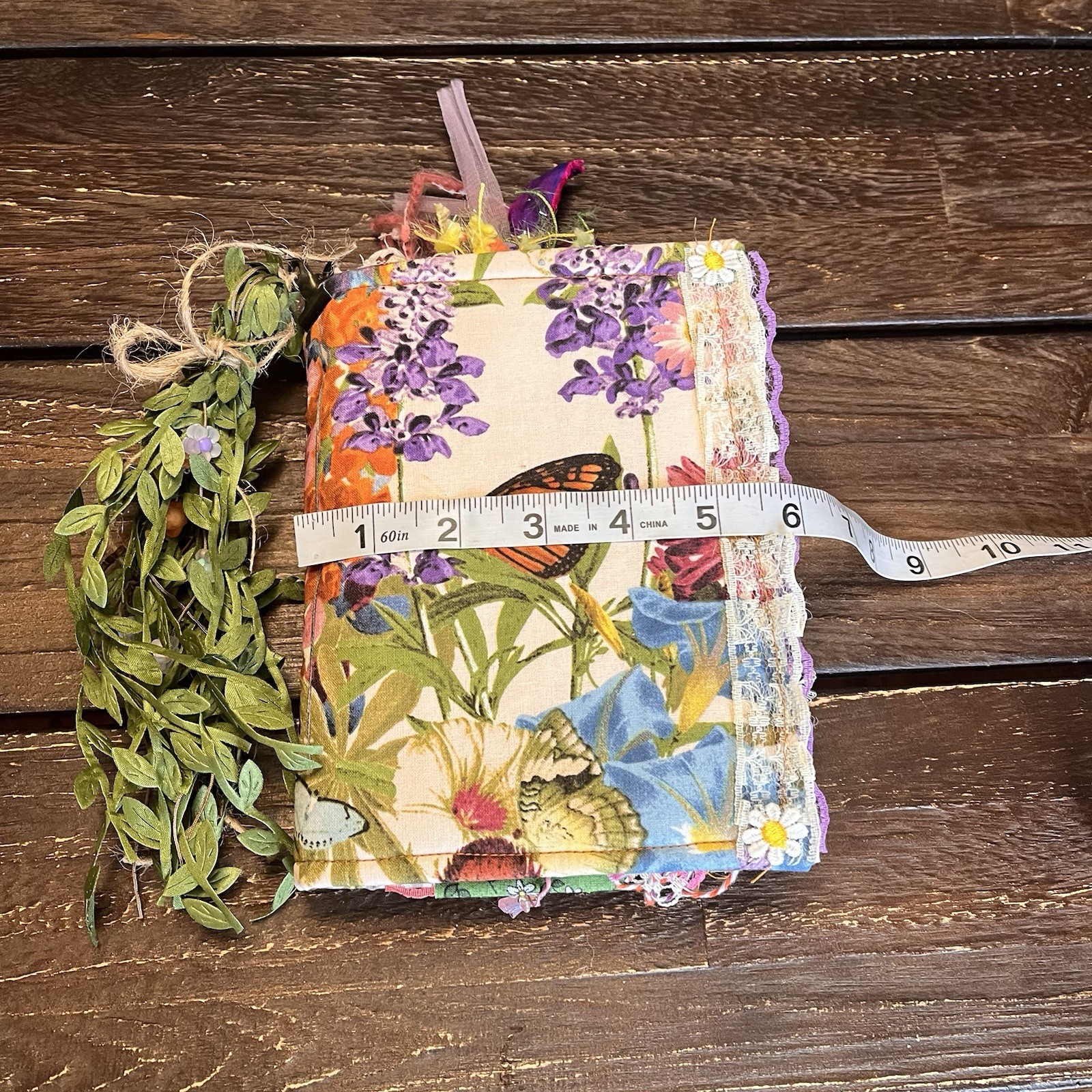 Butterfly Junk Journal Faith Floral Nature Flowers Softcover Decorated 3 Sig