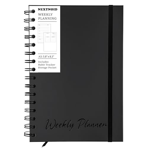 Undated Weekly Planner Notebook 2026, A5 (5.8″ x 8.3″) Hardcover Weekly to do Li