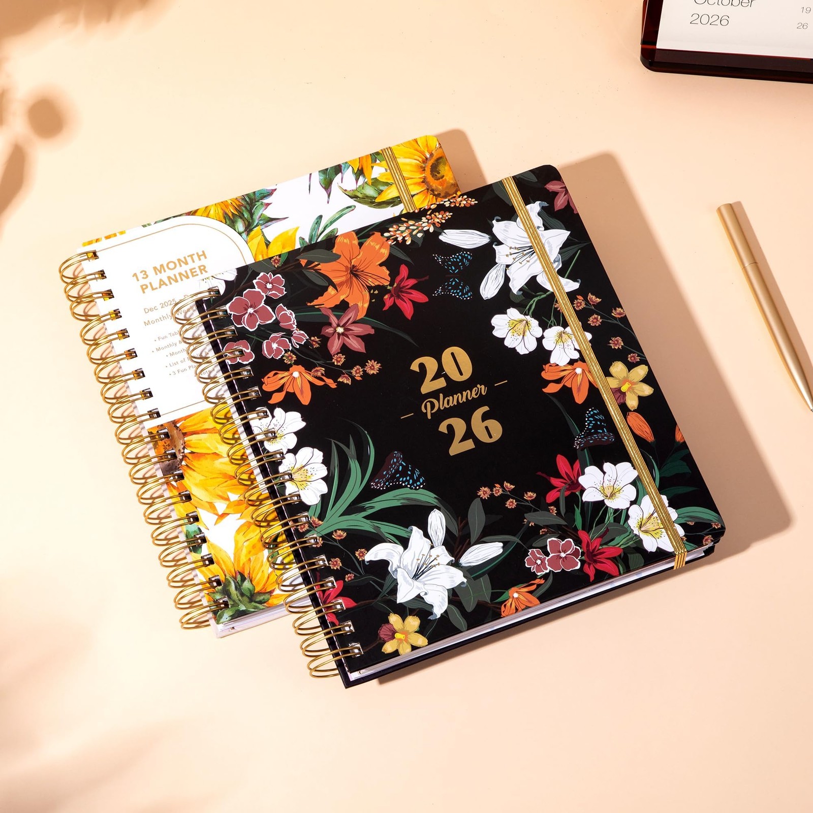 2026 Planner Weekly and Monthly from Dec 2025 to Dec 2026 Hardcover Spiral Bo…