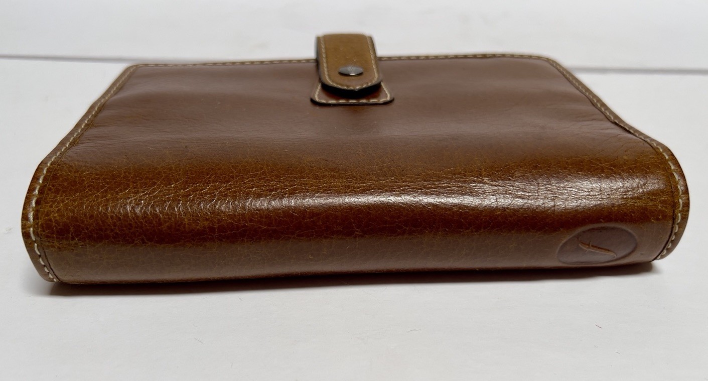 Filofax MALDEN 6 Ring Personal Organizer Planner Diary Antiqued Leather7.5X5.5”