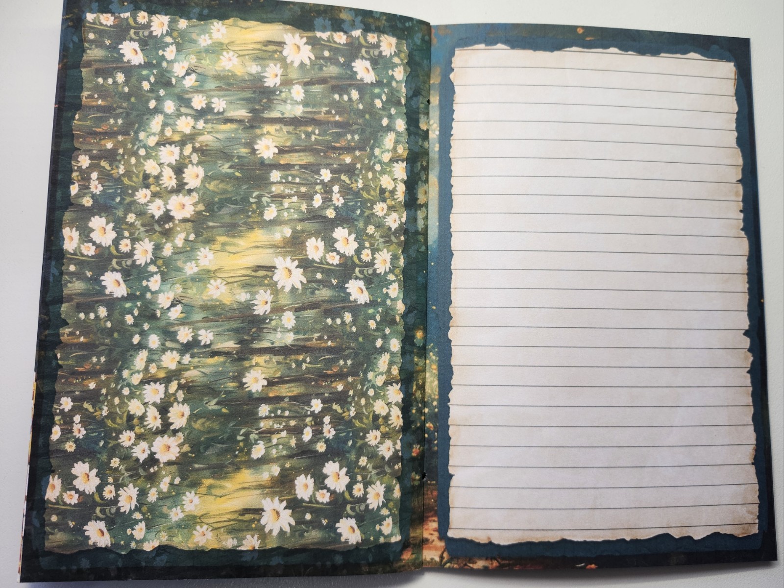 Junk Journal Blank Booklet “A SUMMER HAUNTING” Ghost HANDMADE LG 8.5″x5.5″ 40pg
