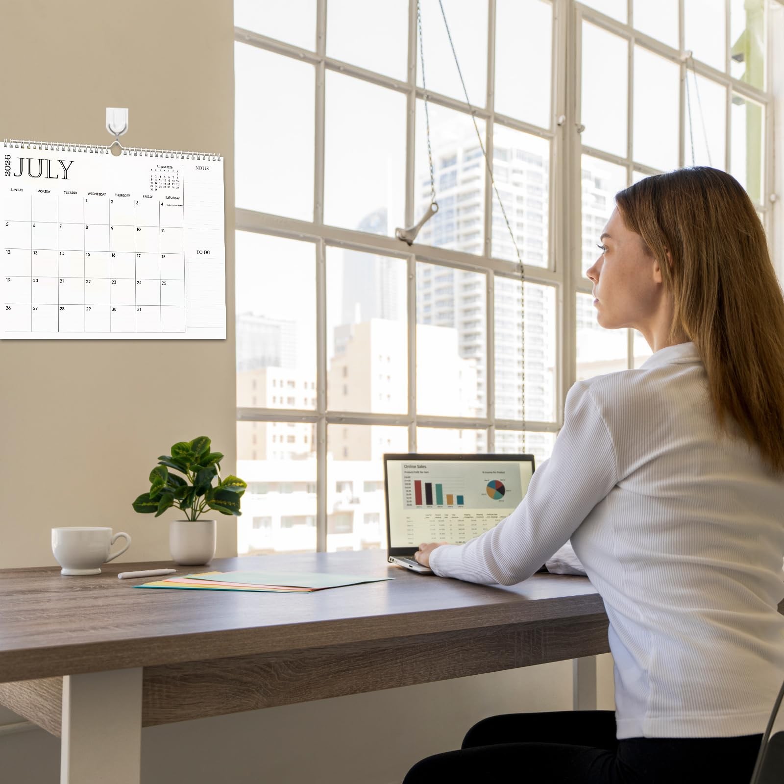 2026 Wall Calendar, 18 Monthly Calendar Jan 2026 – Jun 2027(Simple)