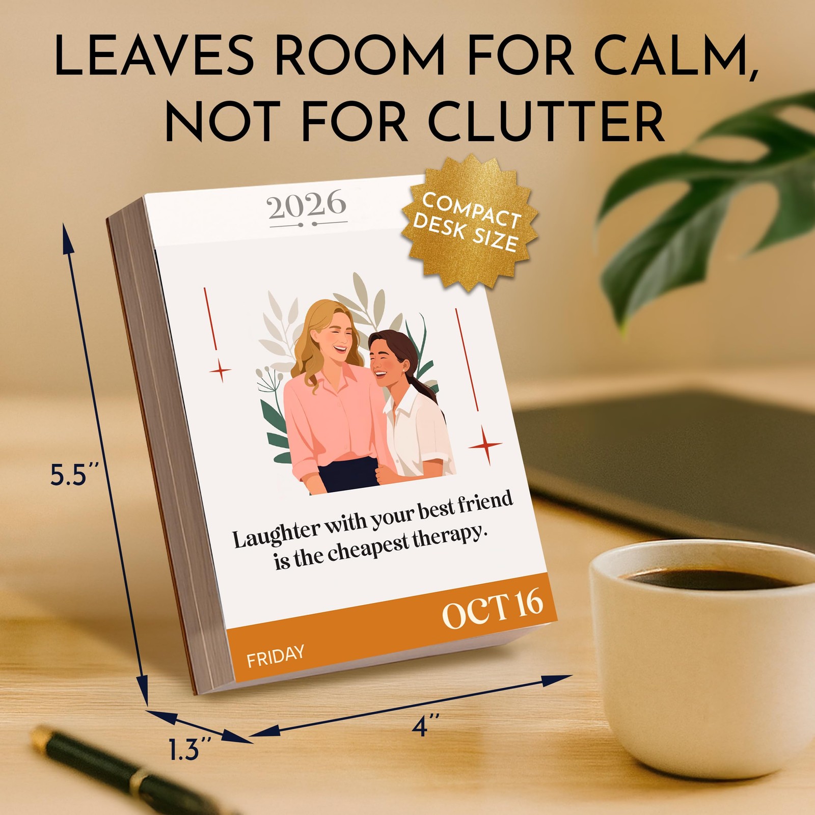 Mindfulness Desk Calendar 2026 – Daily Inspirational Page-A-Day