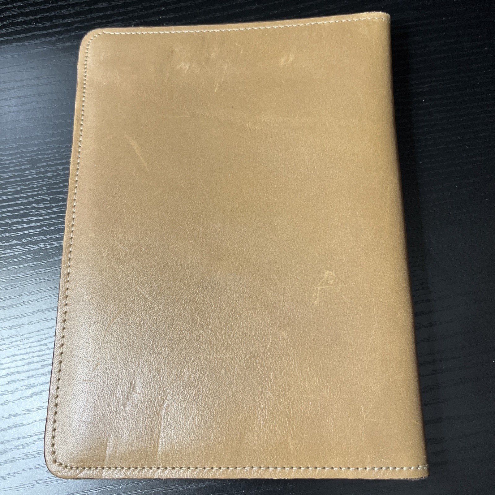 Vintage 6” By 9” Leather Fortune Journal With Original Pen