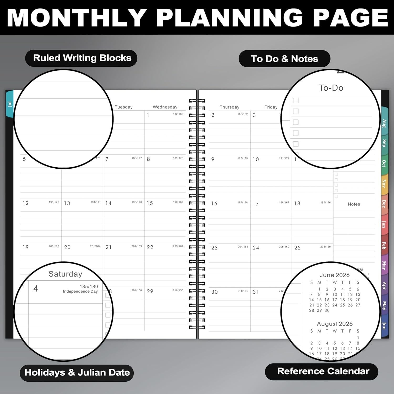 Weekly and Monthly Planner 2026-2027, July 2026-June 2027, 8.5” x 11” | Academ