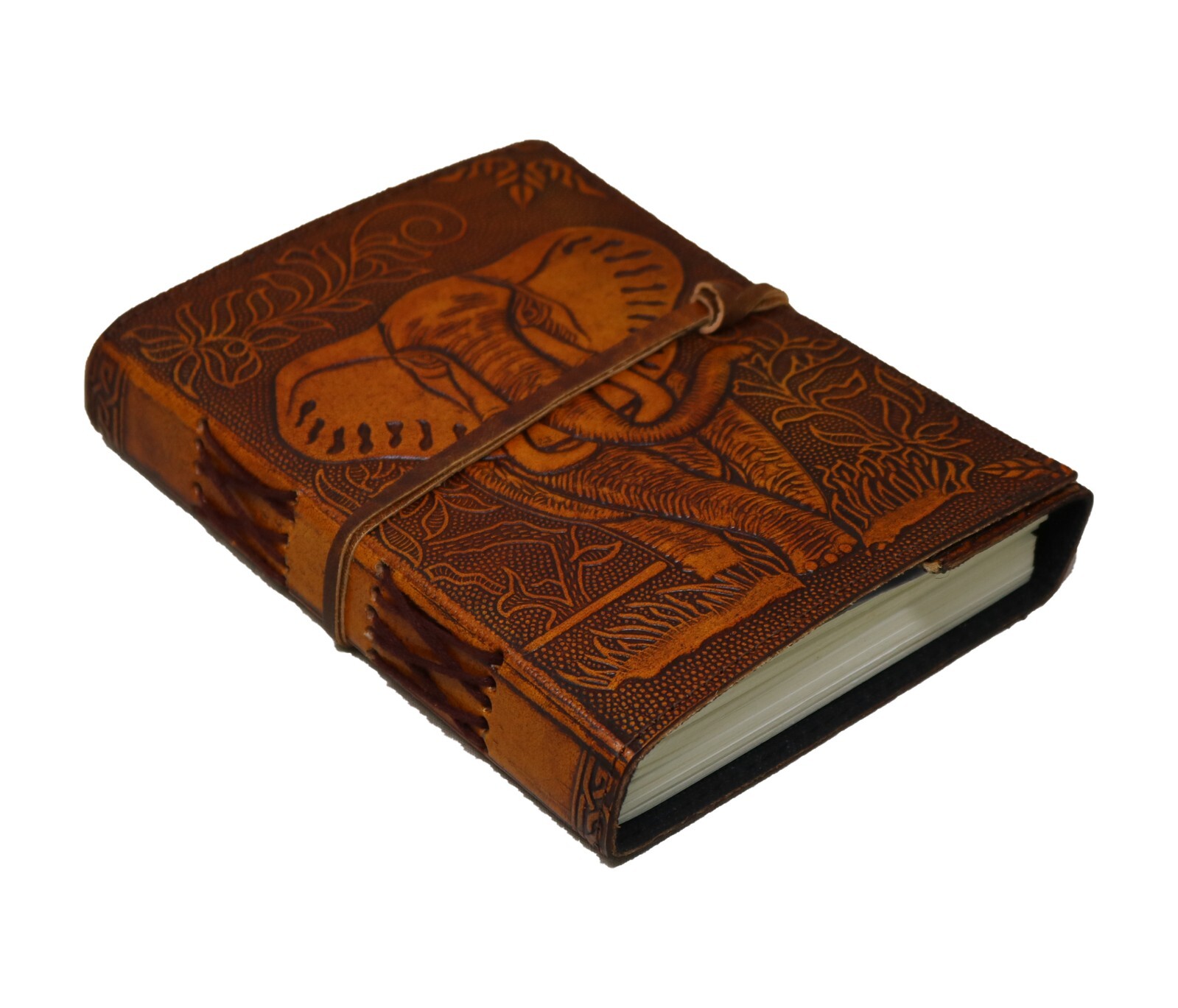 Handmade Vintage Leather Journal Elephant Notebook Travel Diary Gift Sketchbook