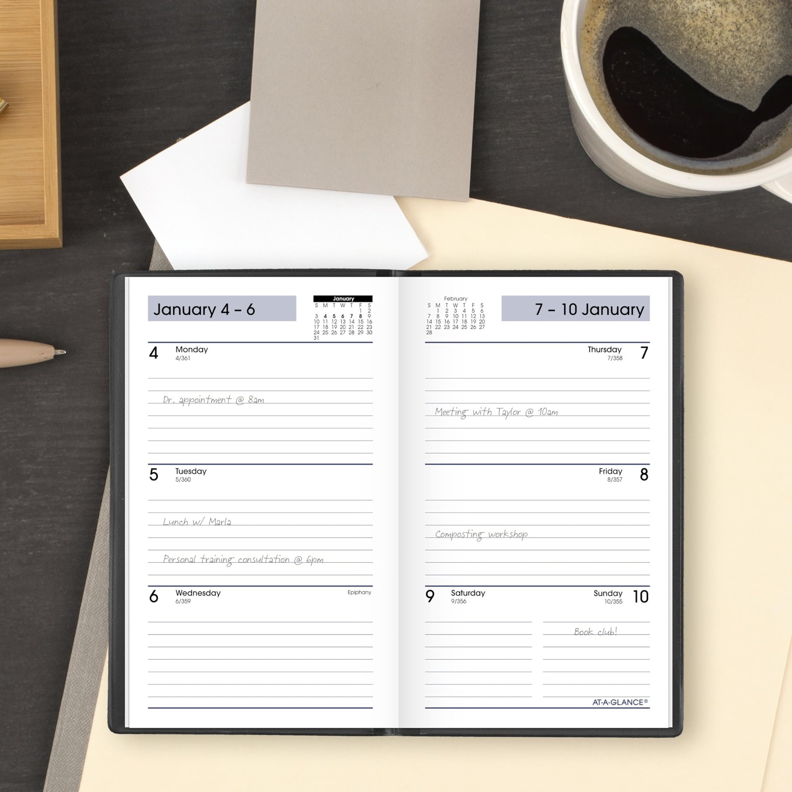 AT-A-GLANCE 2027 Planner, Weekly, 3.5″ x 6″, Pocket Size, x Black