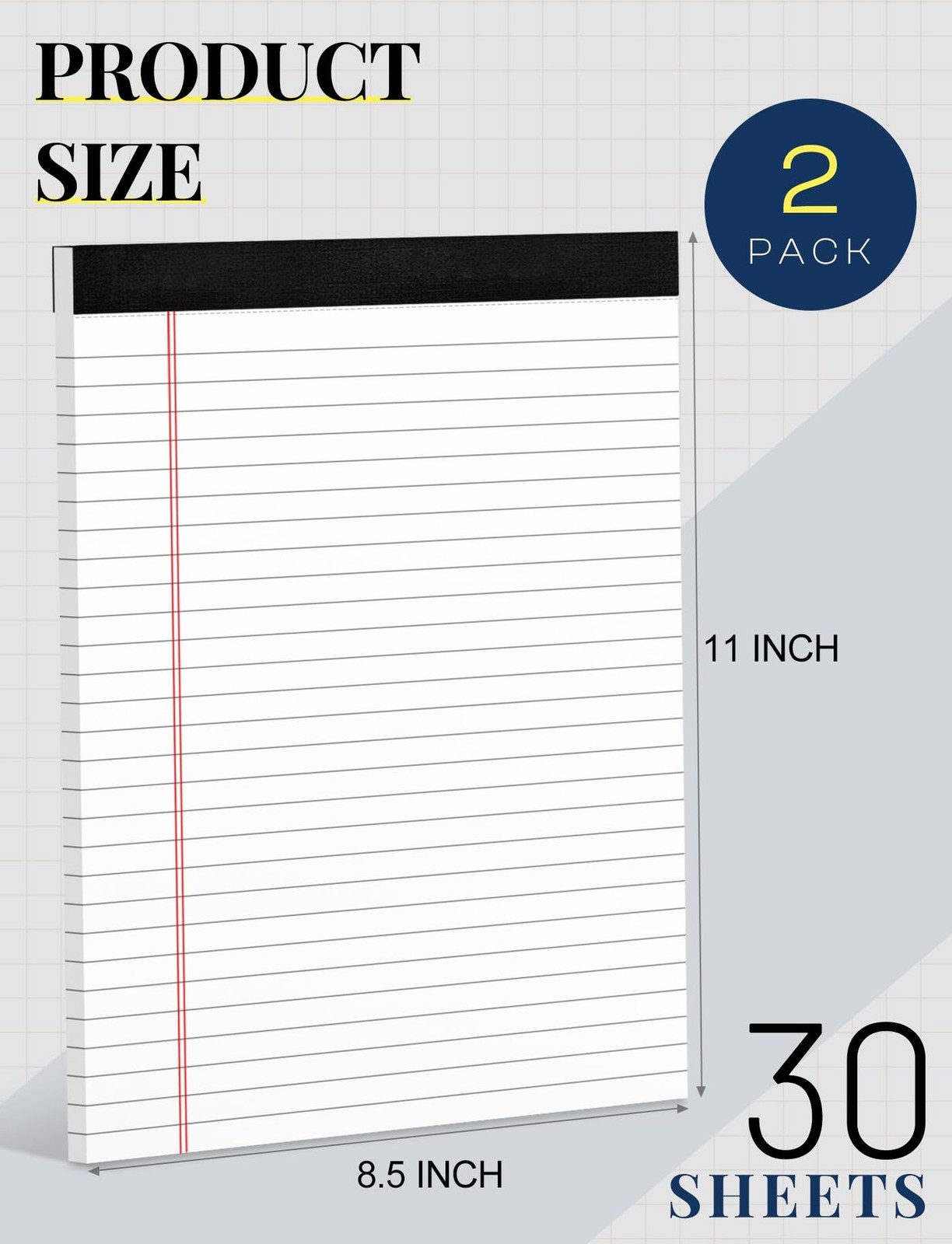 Legal Pads 8.5 x 11 White Note Pads 8.5 x 11 In 2 Pack Notepads 8.5 x 11 Writ…