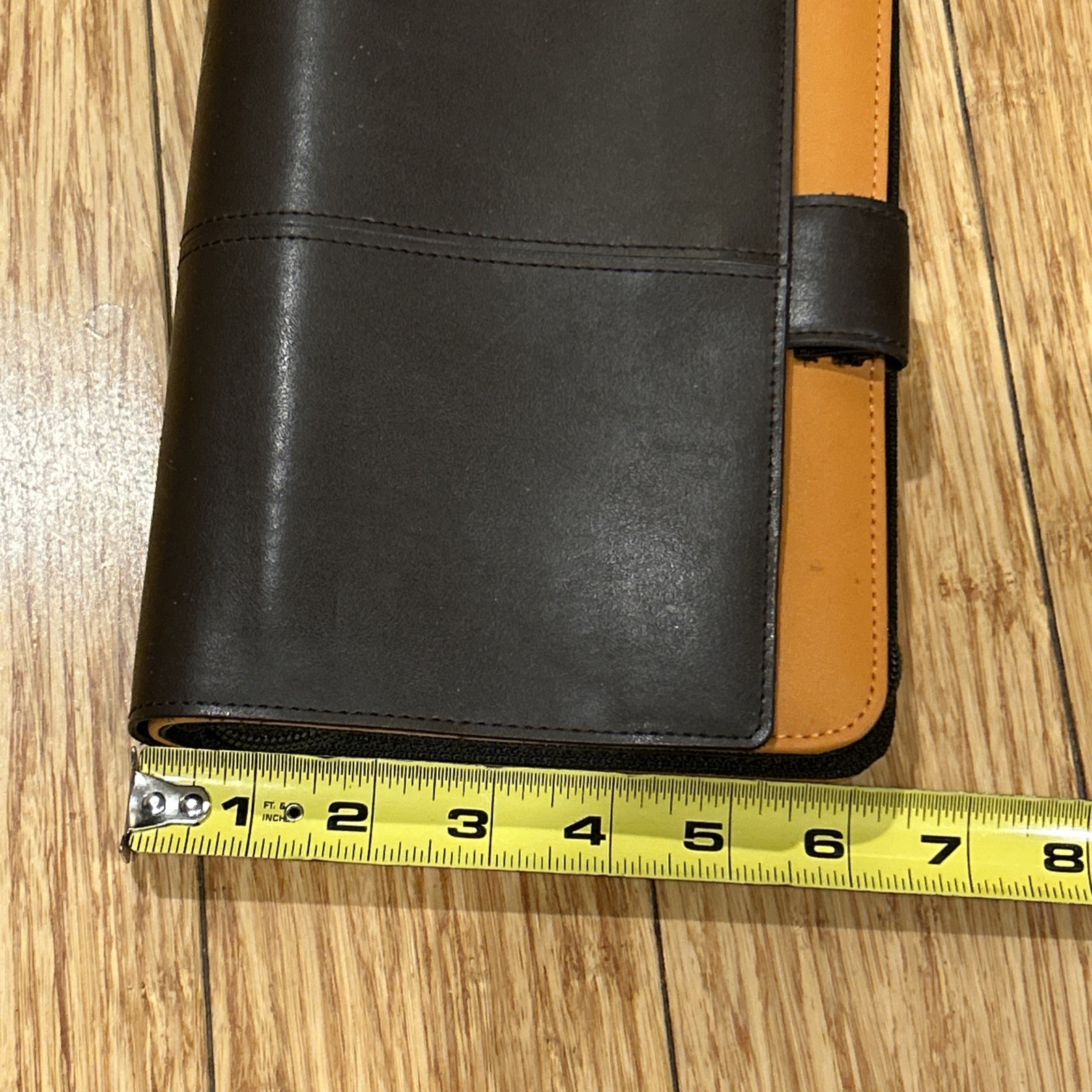 Franklin Covey Planner Brown & Orange 6 Ring Zipper 365 Planner Career Academic