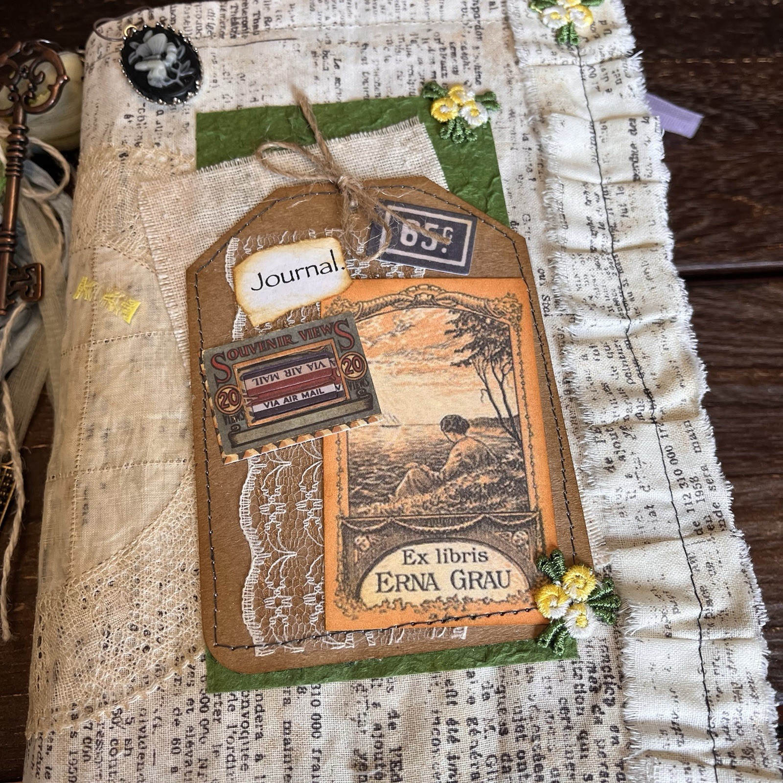 Book Lover Junk Journal Bookish Reader Vintage Softcover 3 Signatures Decorated
