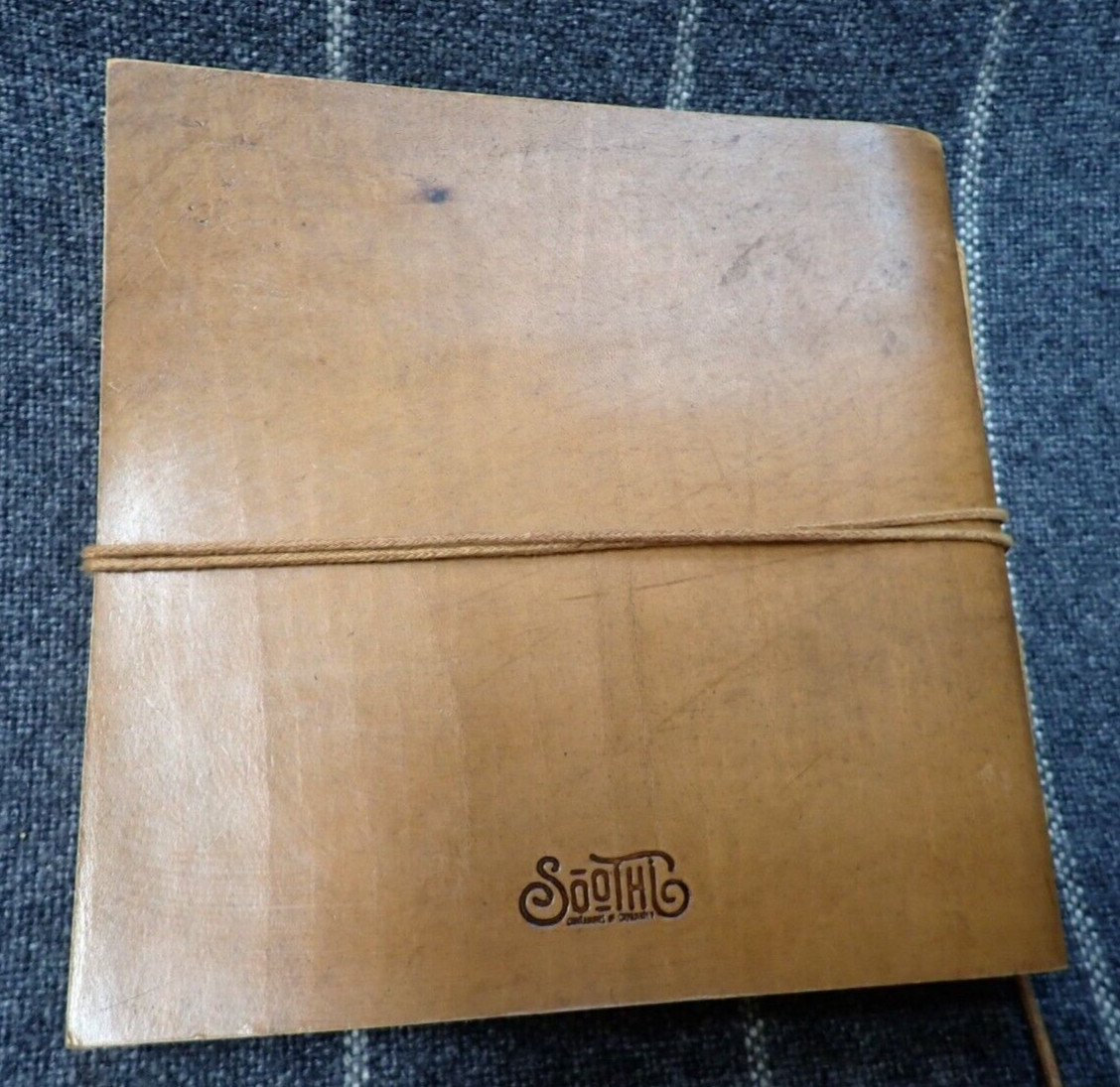 Soothi Brand Phases of the Moon 7×7 Handcrafted Artists Embossed Leather Journal