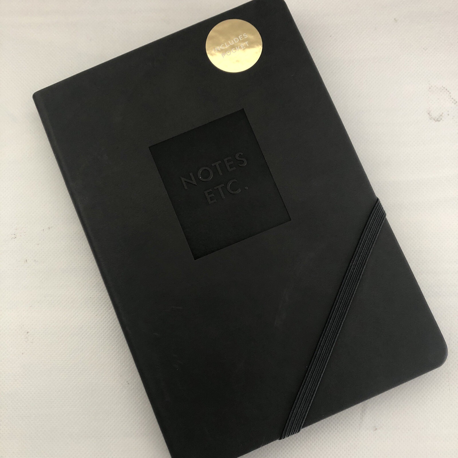 New Quality Fringe Vegan Leather 240 Lined Page Notebook with Pocket – Grey