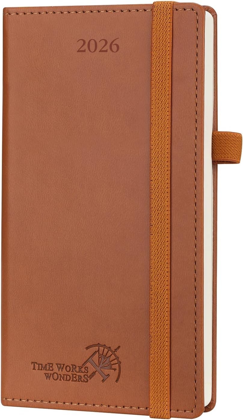 POPRUN Pocket Planner 2025-2026 (Slim Size 3.5” x 6.5”) 17 Months Academic Cal