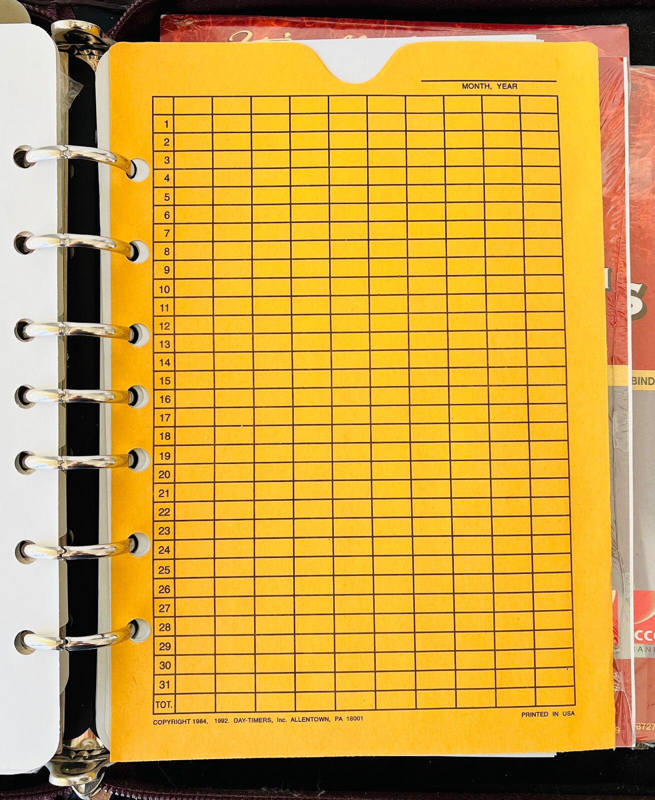 Day-Timer Agenda Binder Personal Organizer To-Do Lists Contacts Diary New 2001