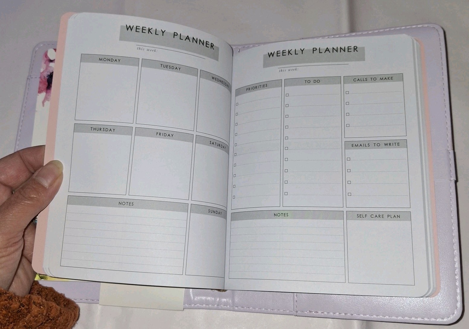 Pen+Gear Travelers Notebook Weekly Planner Set Pastel 280 Pages Sim. Leather