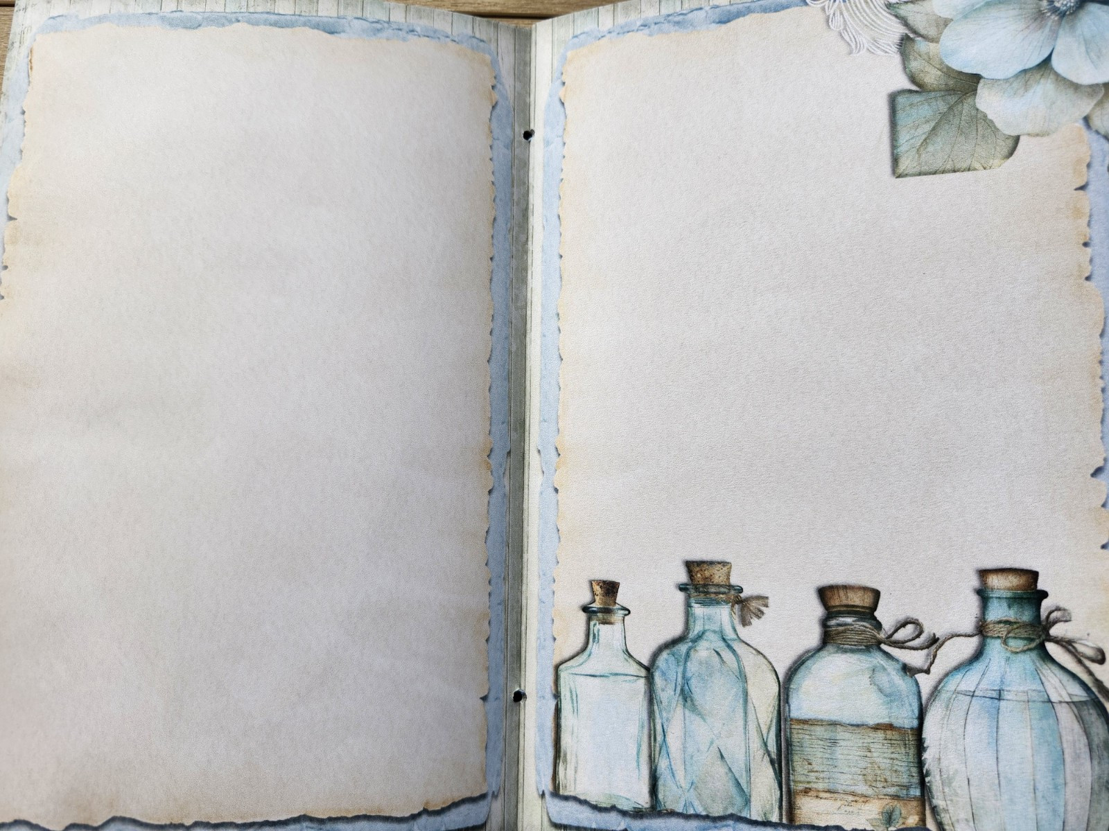 Junk Journal Booklet “BEACH HOUSE” HANDMADE Beach Ocean Sea Vacation 6″x9″ 40pg