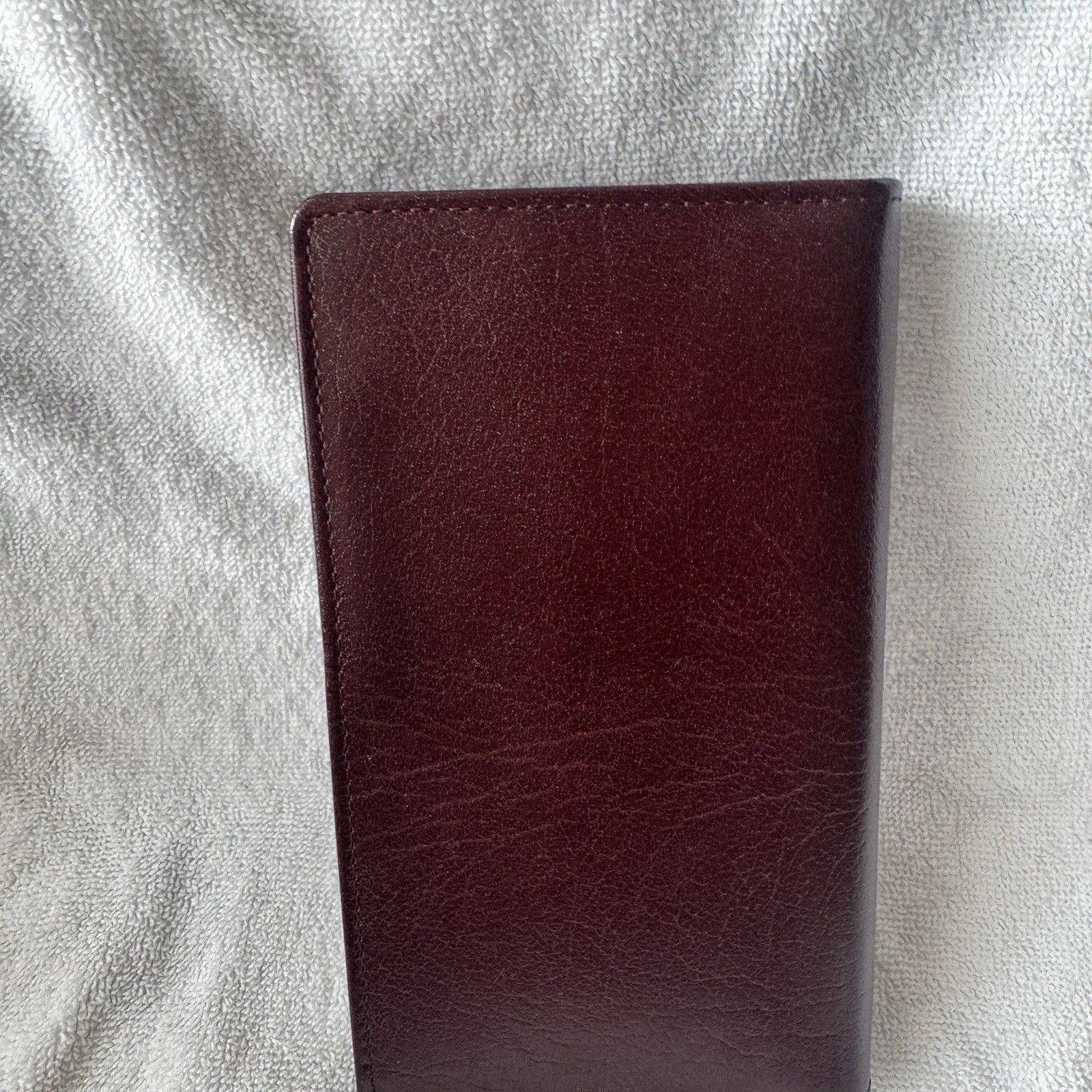 Day Timer Brown Leather Senior Pocket Planner Wallet Checkbook Organizer 4″ x 7″