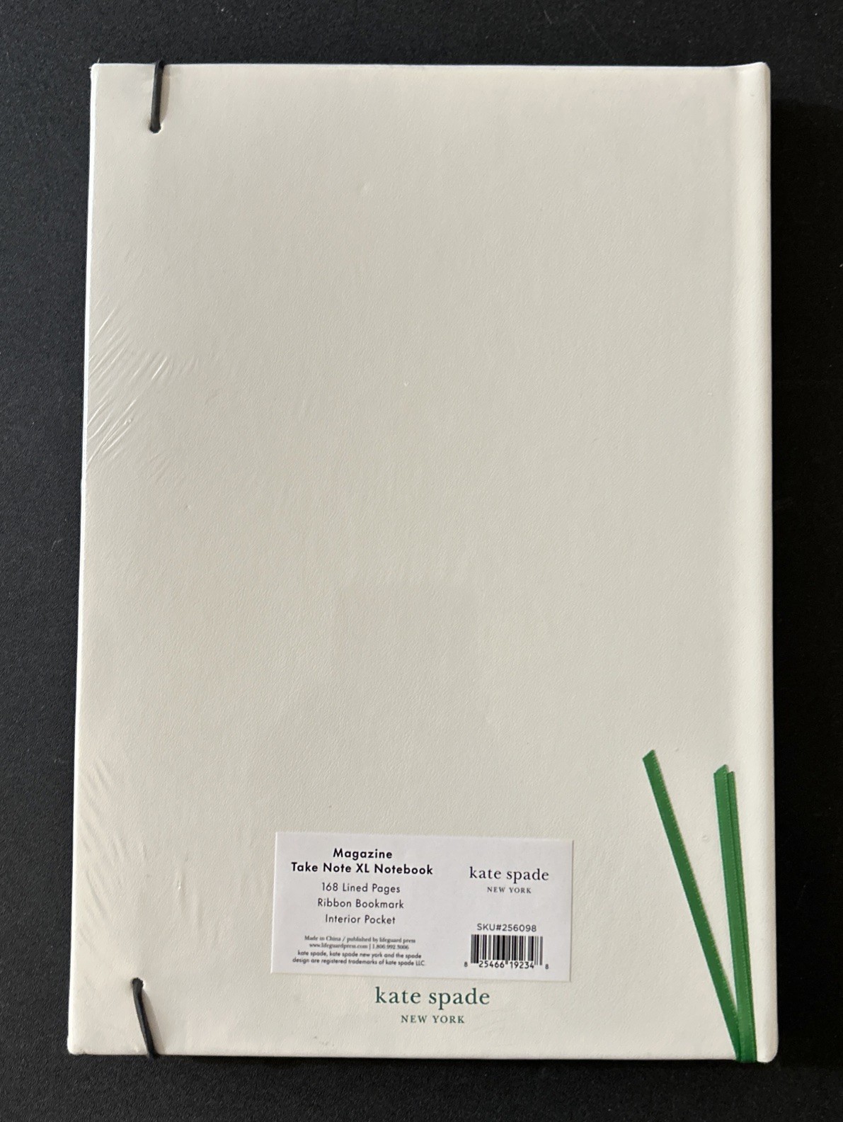 Kate Spade New York Magazine Take Note XL Notebook 168 Pages Bookmark Pocket New