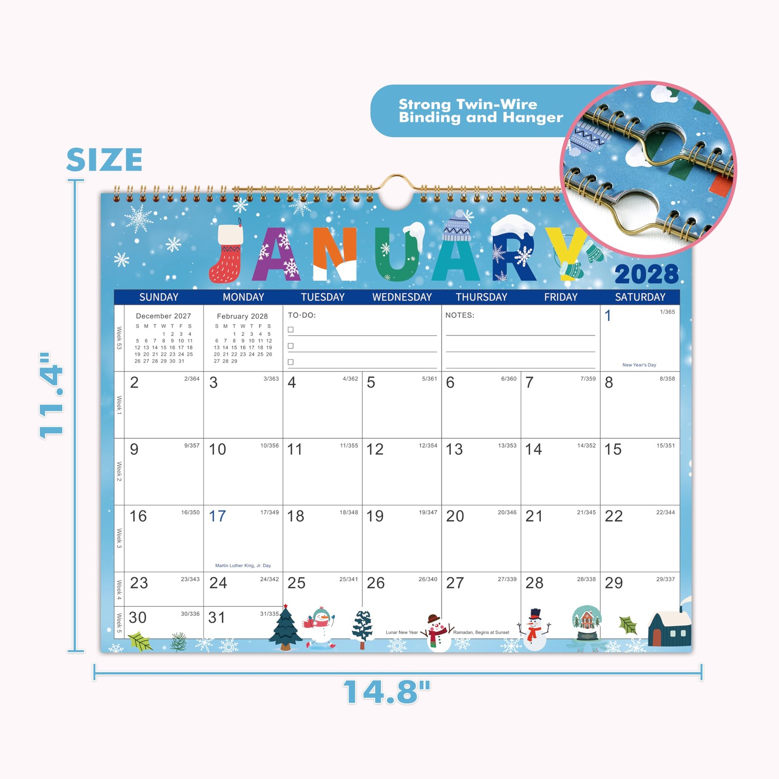 Wall Calendar 2026-2027 – Calendar, 24-Month Green 3
