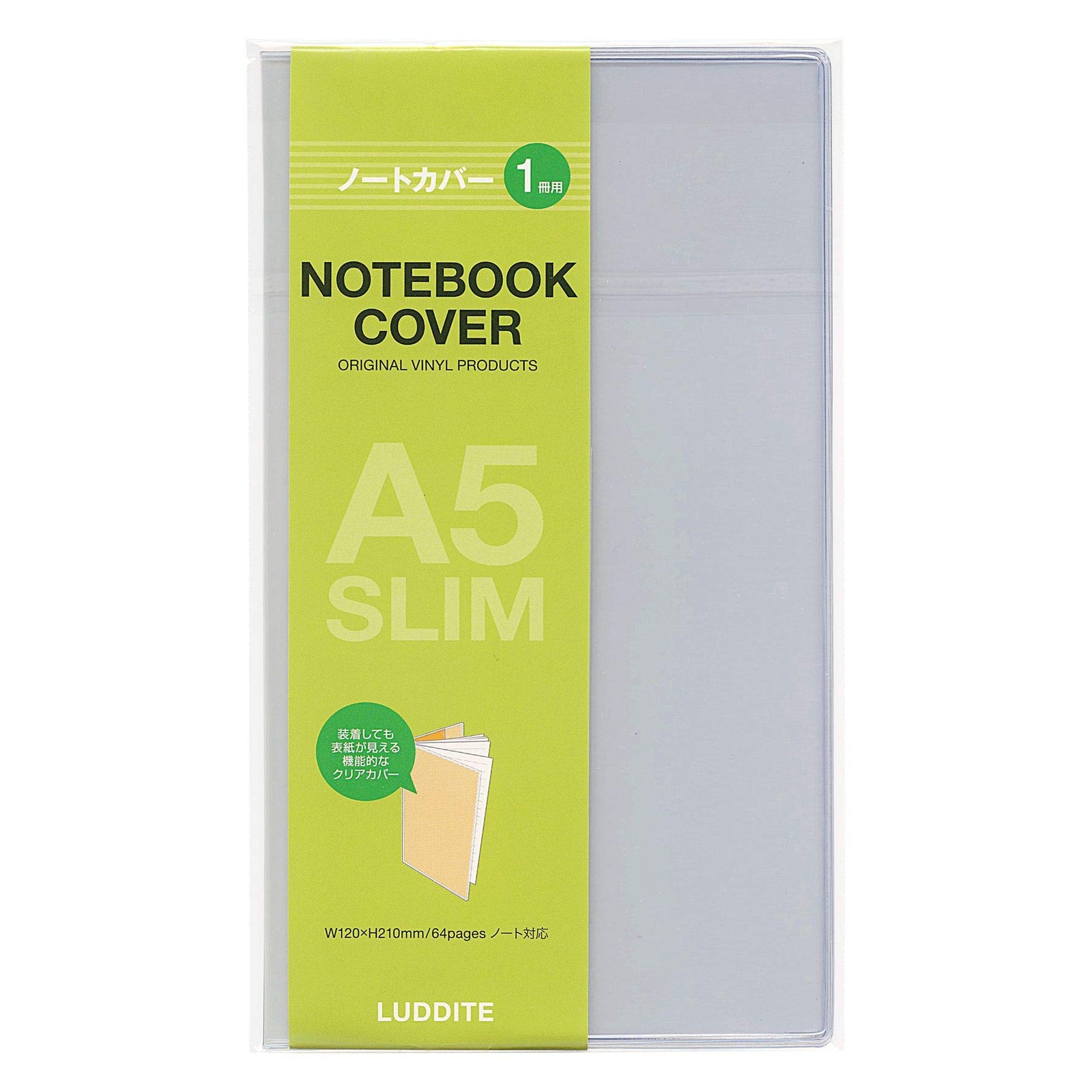 A5 Slim Vinyl Notebook Cover, Single Notebook, Function Notebook LDPP-A5S-01 Lud