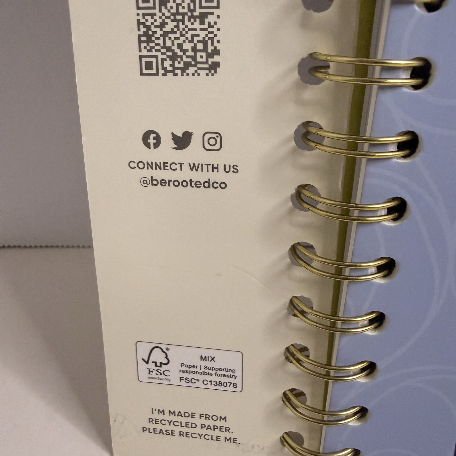 Be Rooted “I Am The Blueprint” Spiral Journal 5.5×8.5 New 240 Pages
