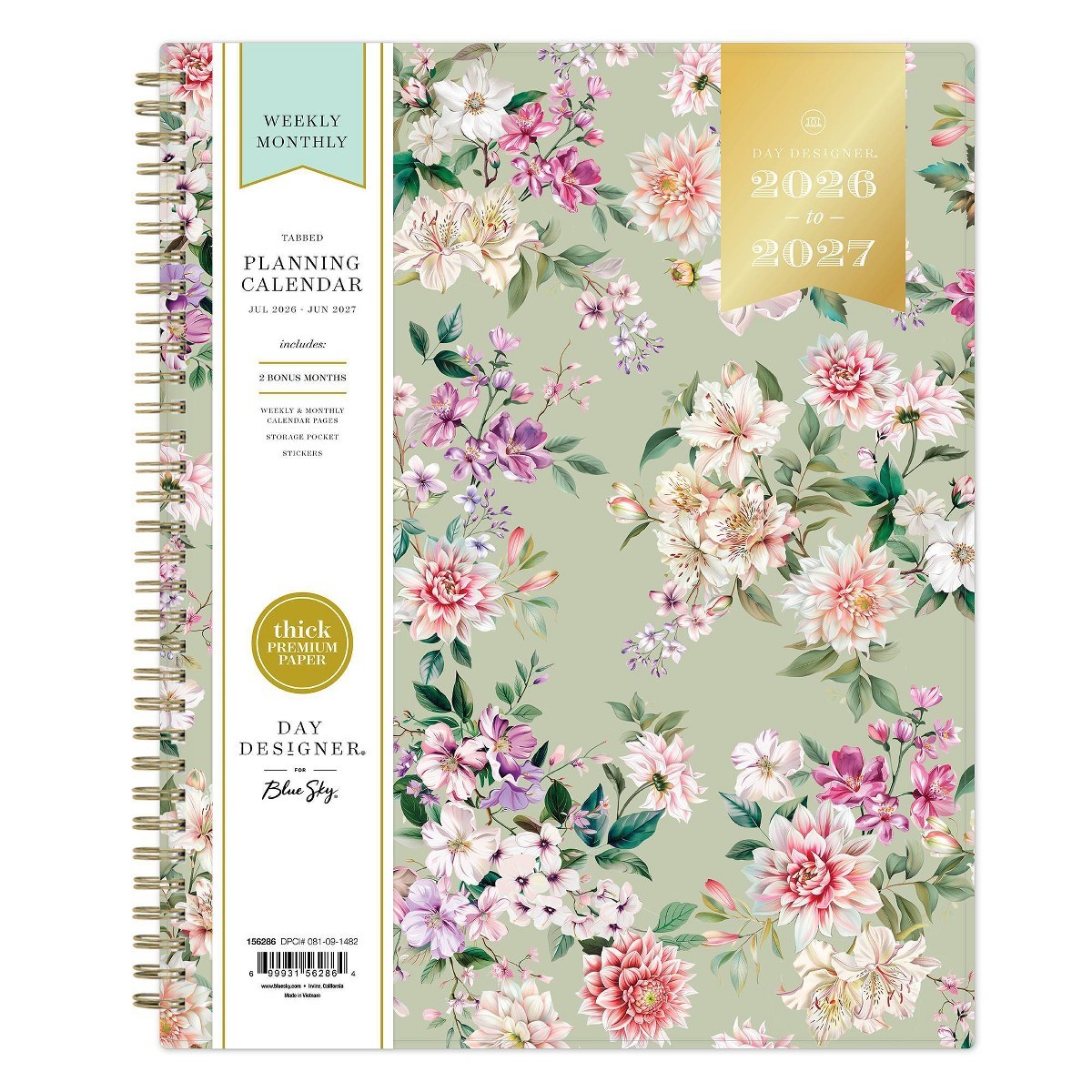 Day Designer 8.5″x11″ 2026-2027 Planner Pemberley Light Sage Weekly/Monthly