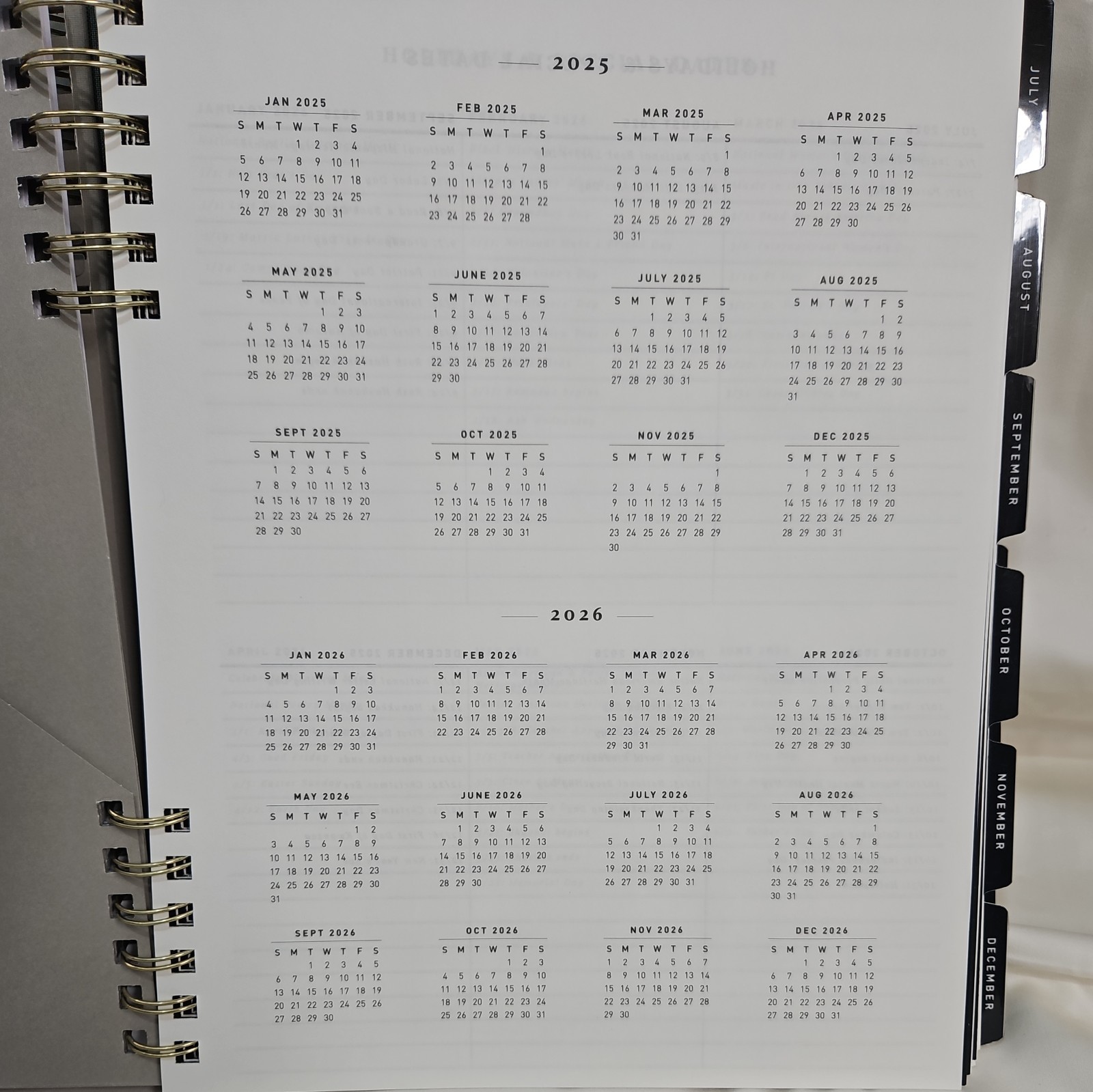 Altitude 8.5×11 2025-2026 Weekly Monthly Planner Dark Sage Warm Gray