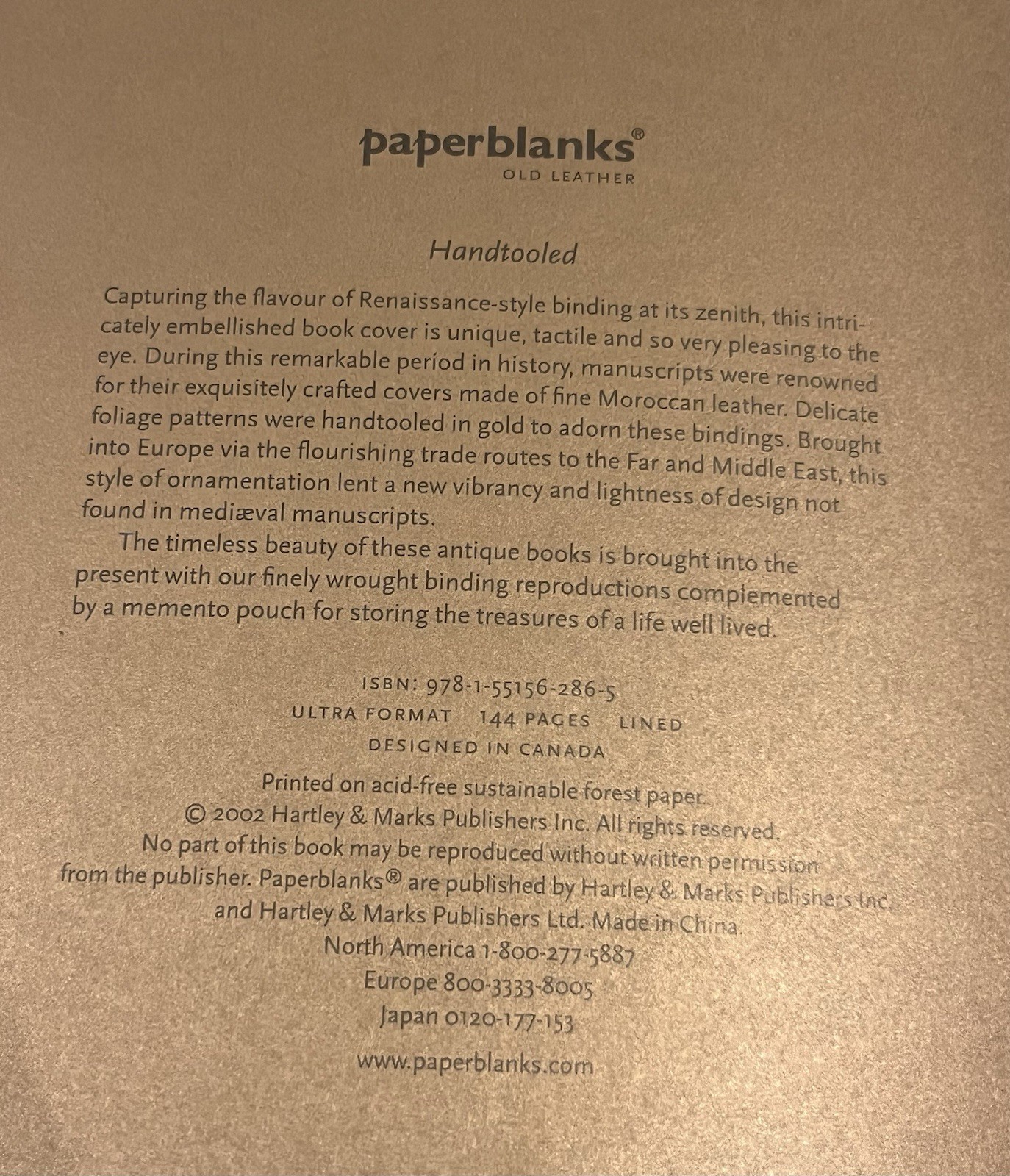 Rare Paperblanks Hand‑Tooled Old Leather Lined Journal | 144 Pages, Hardcover
