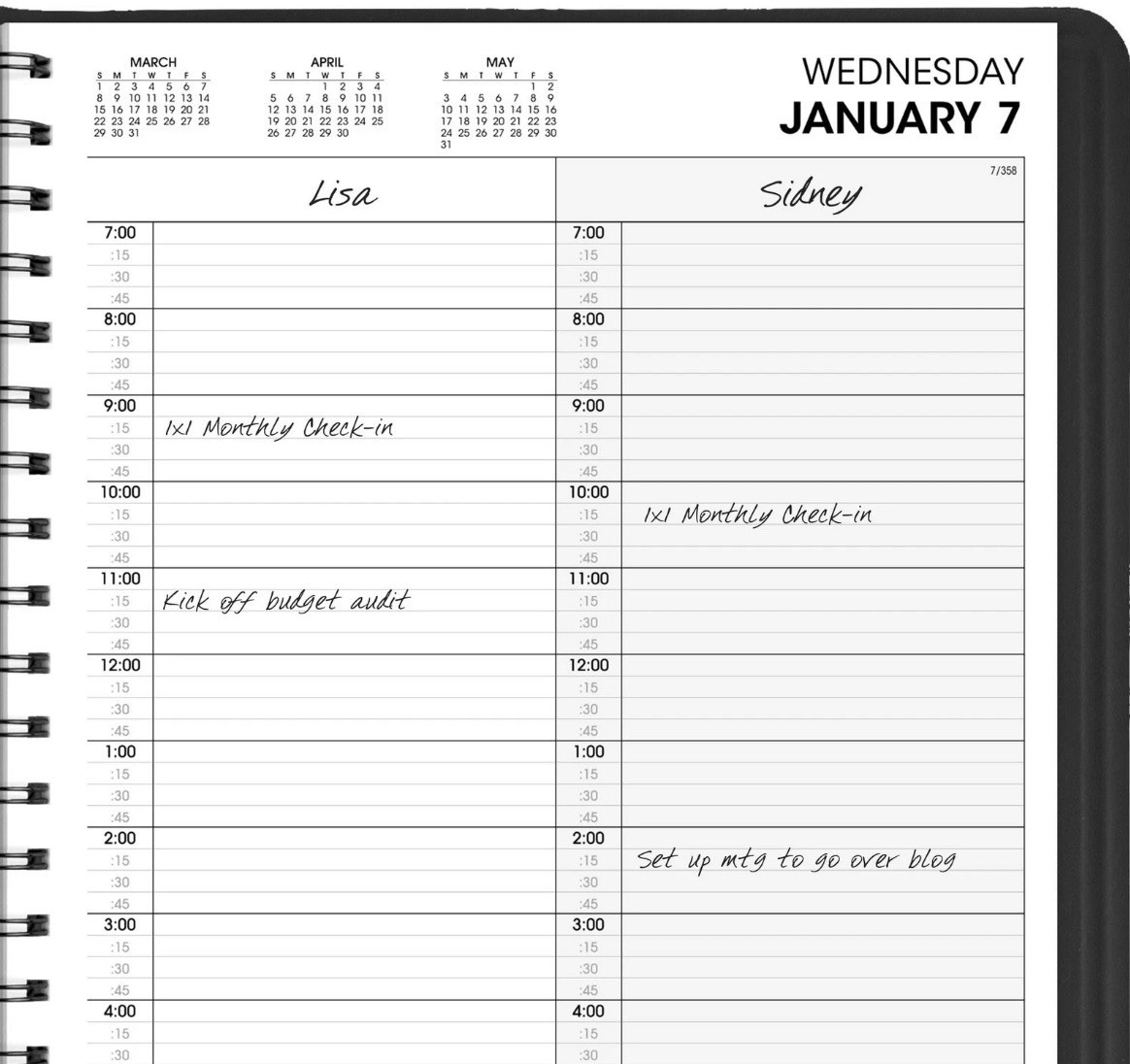 NEW AT-A-GLANCE 2026 Two Person Daily Appointment Book Planner Large 07-222-05