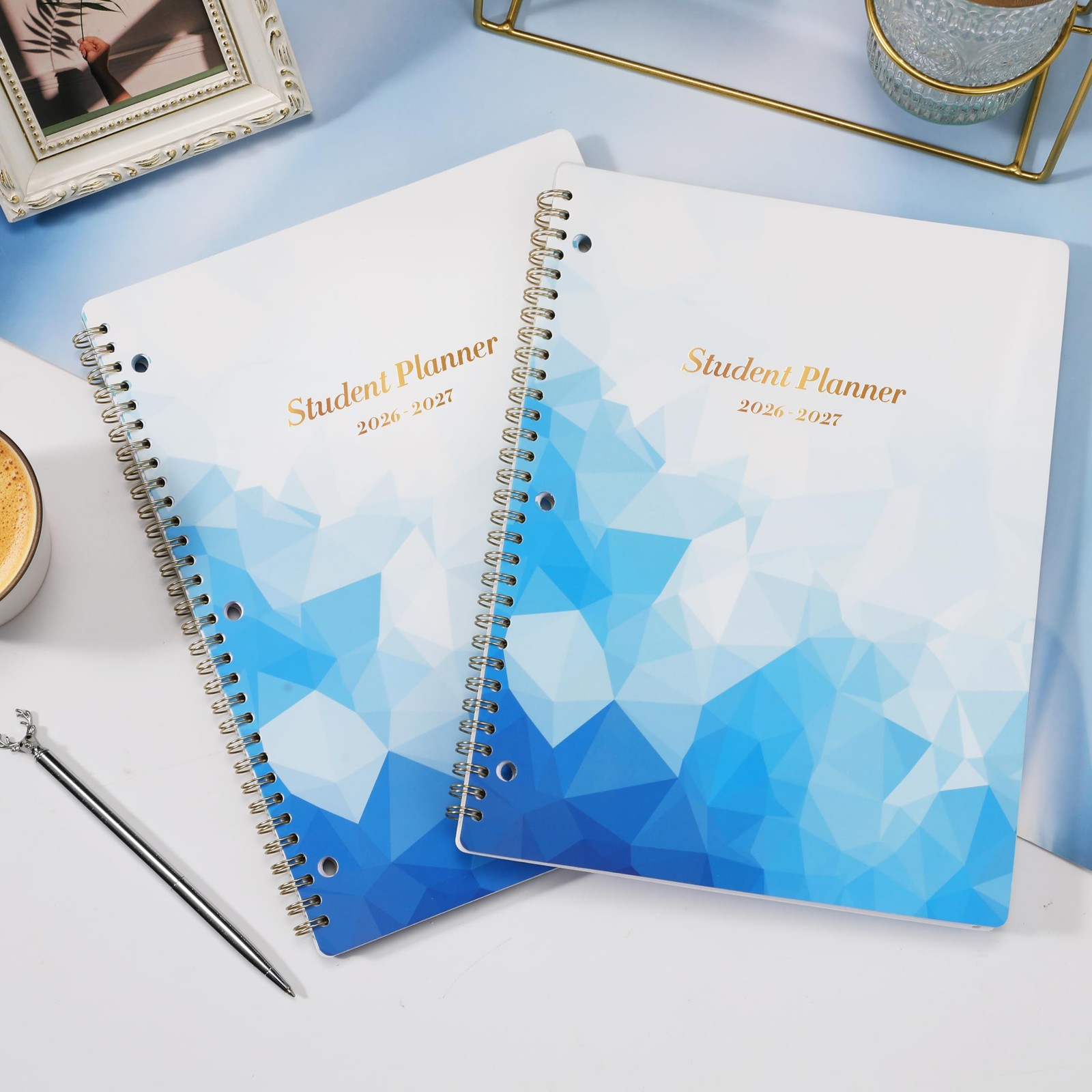 Student Planner 2026-2027 – Monthly and Weekly School 9″ x 11″, blue