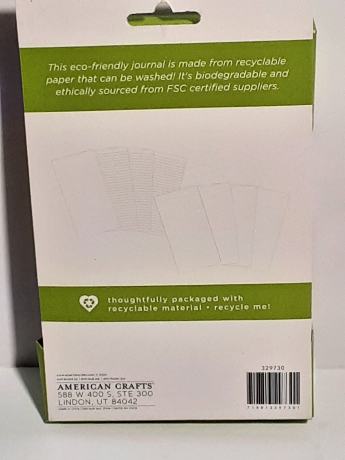 NEW American Crafts Sustainable Journaling 5.5×8.5 2 24 Page Inserts Washable