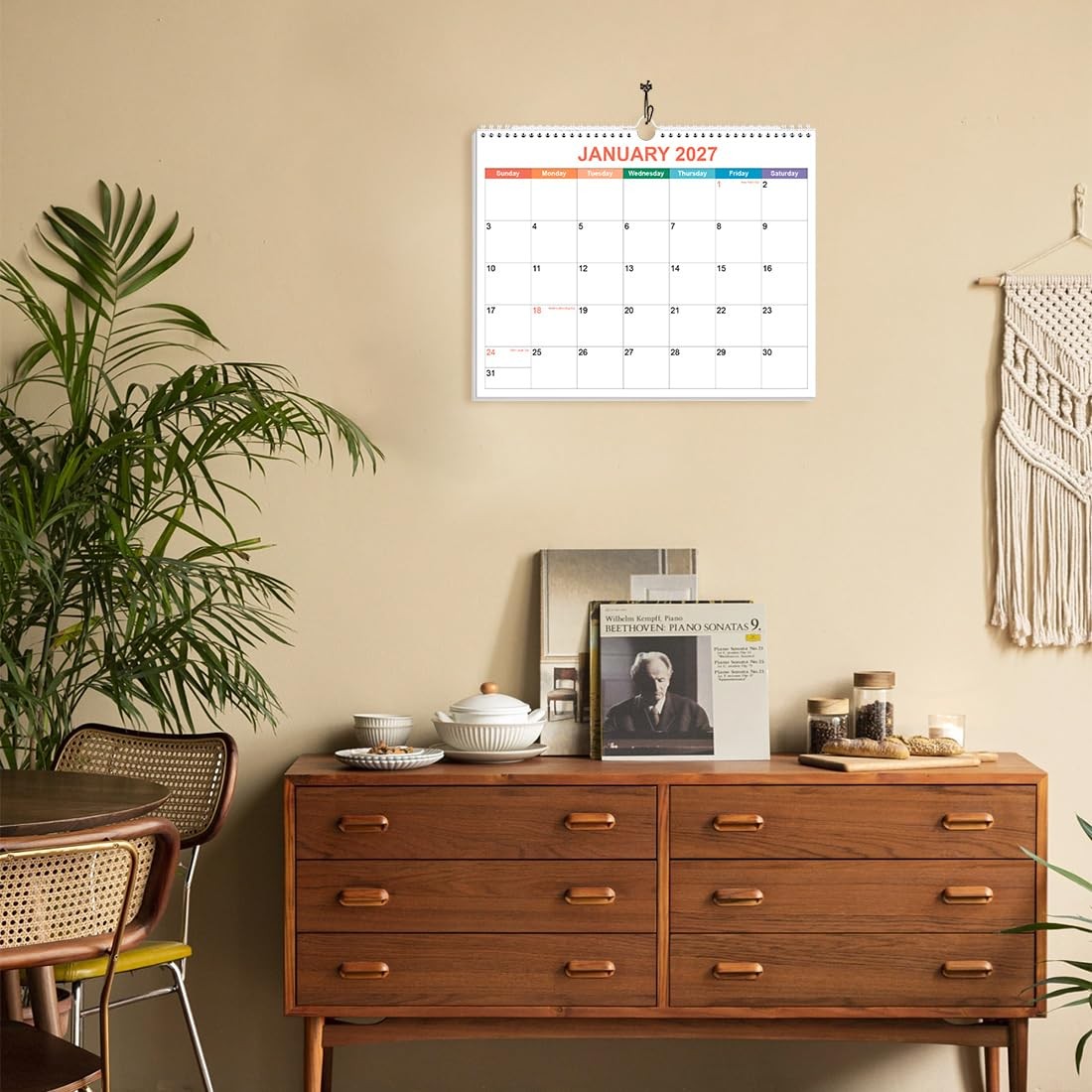 Calendar 2026-2027, Wall 2026-2027 from June 8.5″ x 11″, Colorful