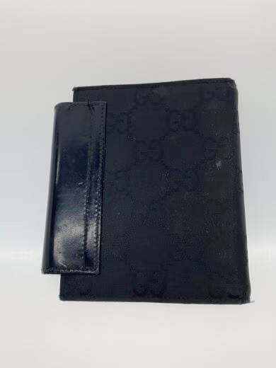 GUCCI Agenda Planner Notebook Cover Black GG Monogram 6 Ring Japan Authentic