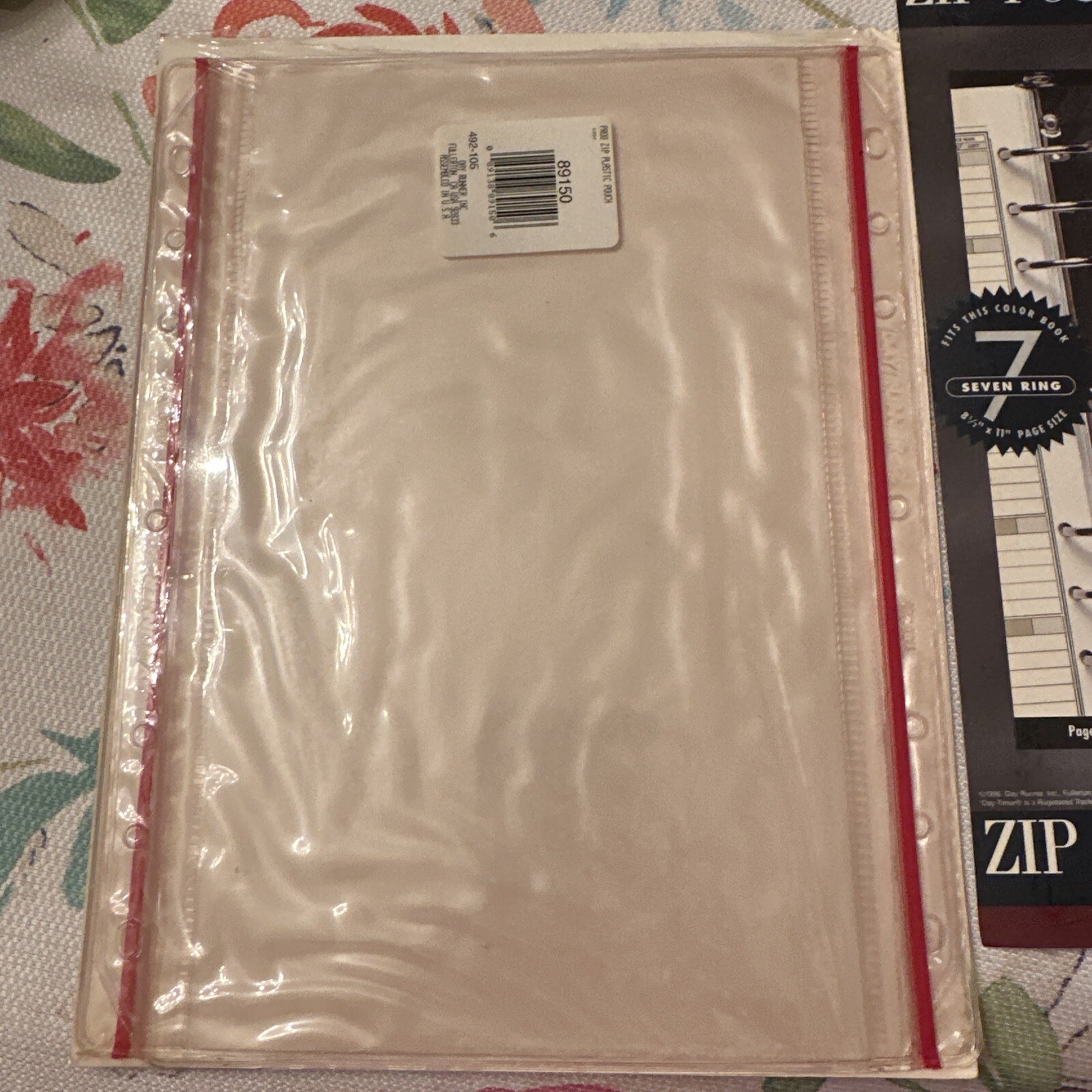 Day Runner Zip Pouch #8190 2 Per Pkg Page Size 8 1/2” X 11” New Lot Of 2