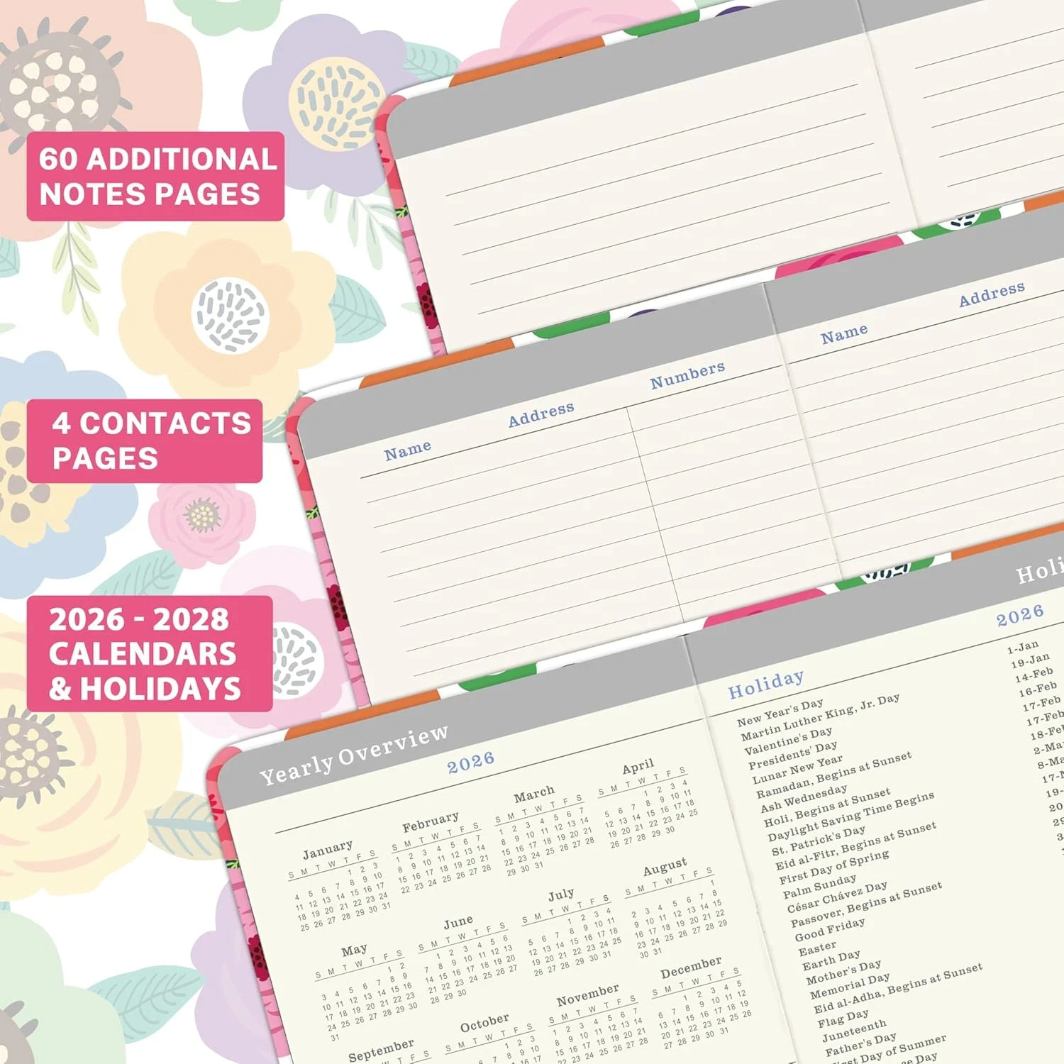 2026-2028 Pocket Planner/Calendar – 3 Year Monthly Planner 2026-2028, Jan.2026 –