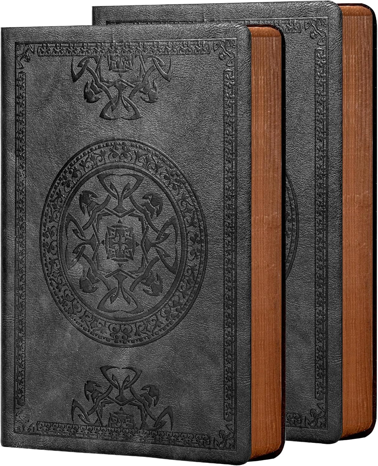 Vintage Leather Lined Journal for Men – Soft Cover, Lay Flat, 5.7″x8.3″