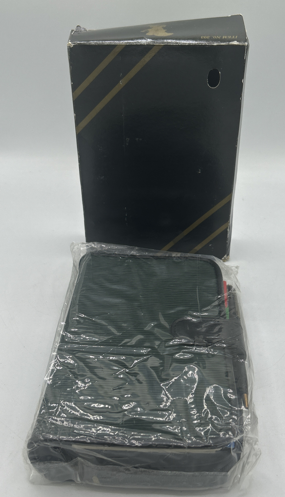 A&E Personal Organizer Planner Wallet Green/Black #303 Vintage Brand New