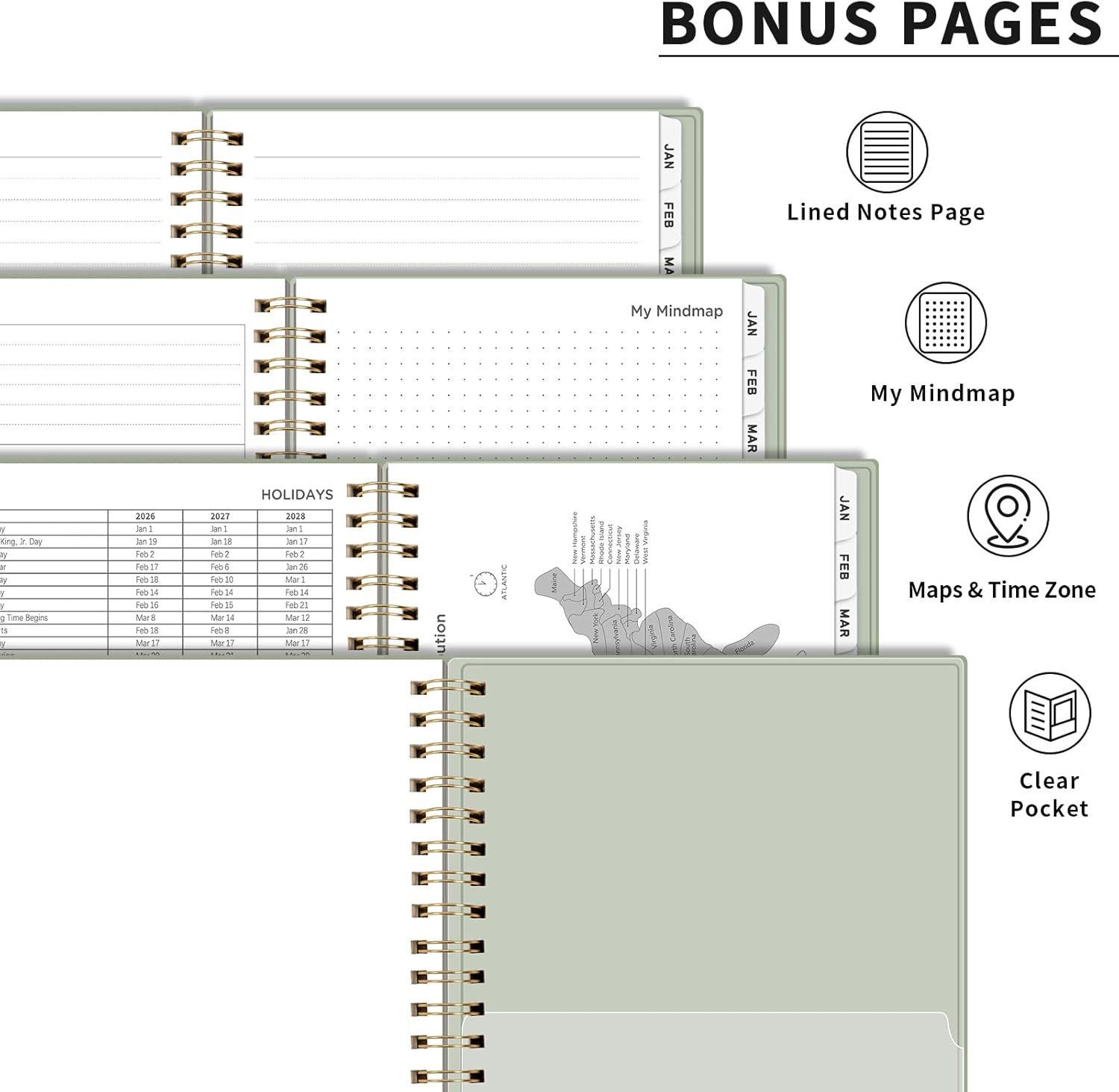 2026 Planner, Weekly and Monthly Planner, Large Size 8.5″ x 11″, 2026 Calendar,