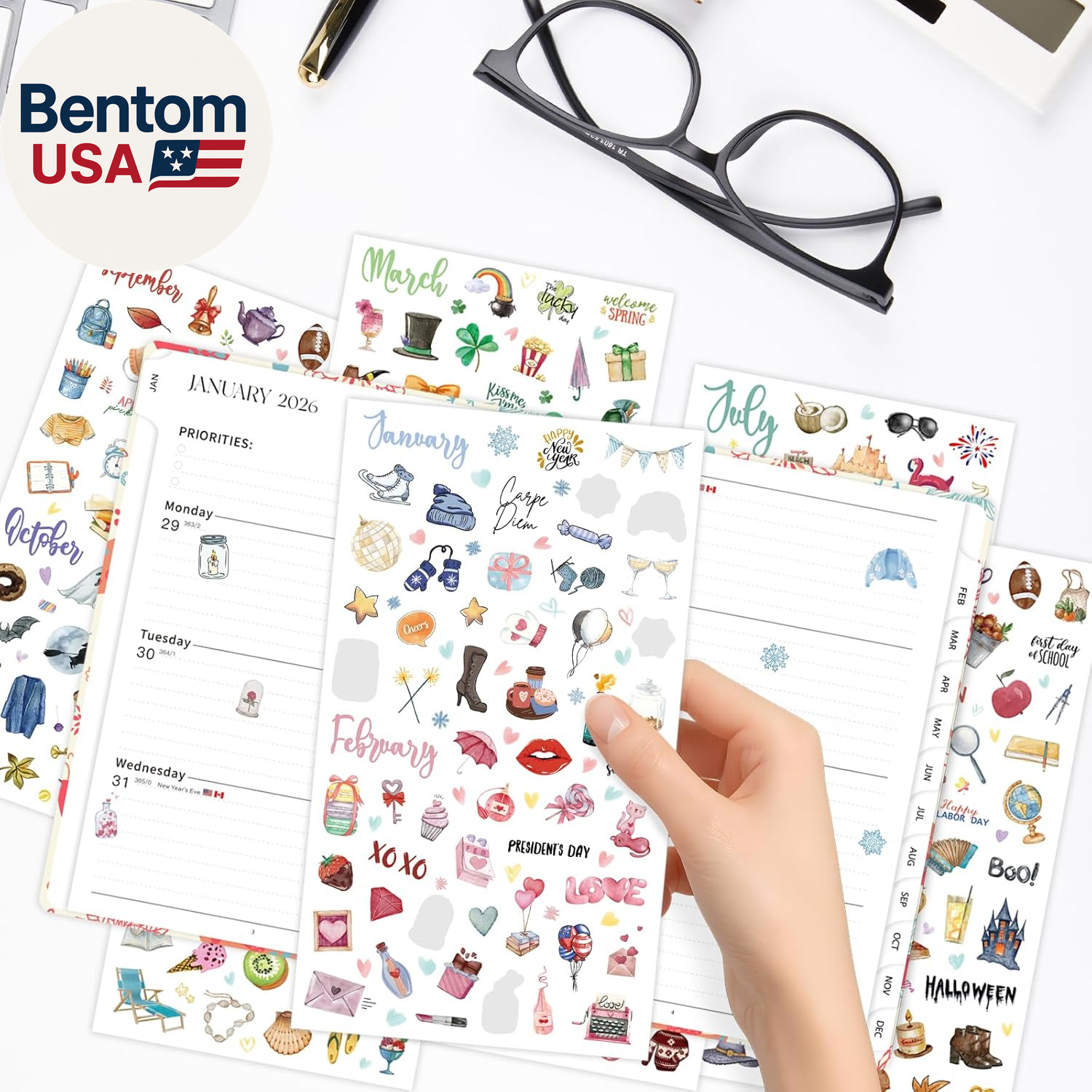 Planner Stickers, Calendar Sticker – over 310 Daily Holiday Seasonal Planner St