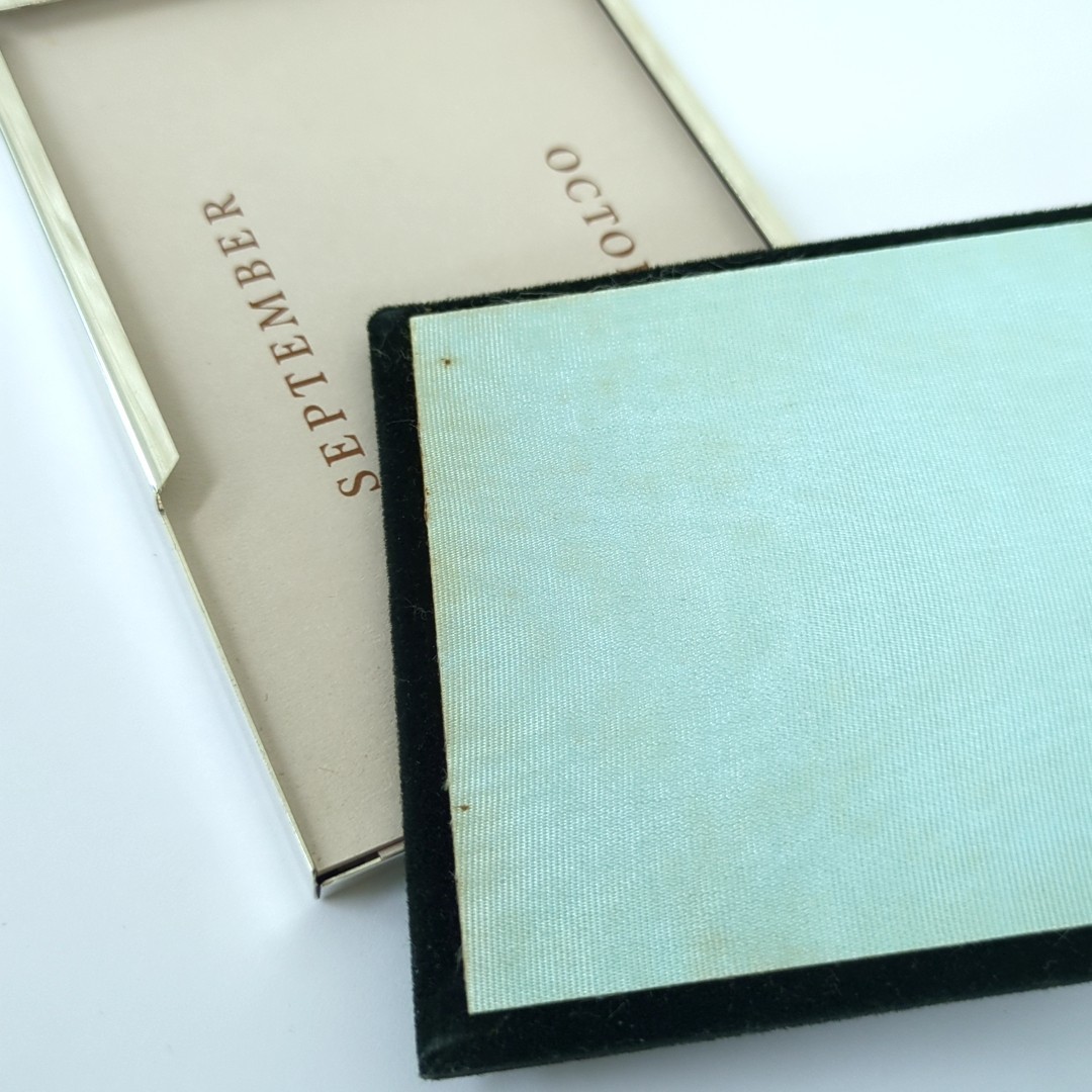 Vintag Tiffany & Co. Desk Calendar Photo Frame Silver Plated Perpetual Calendar