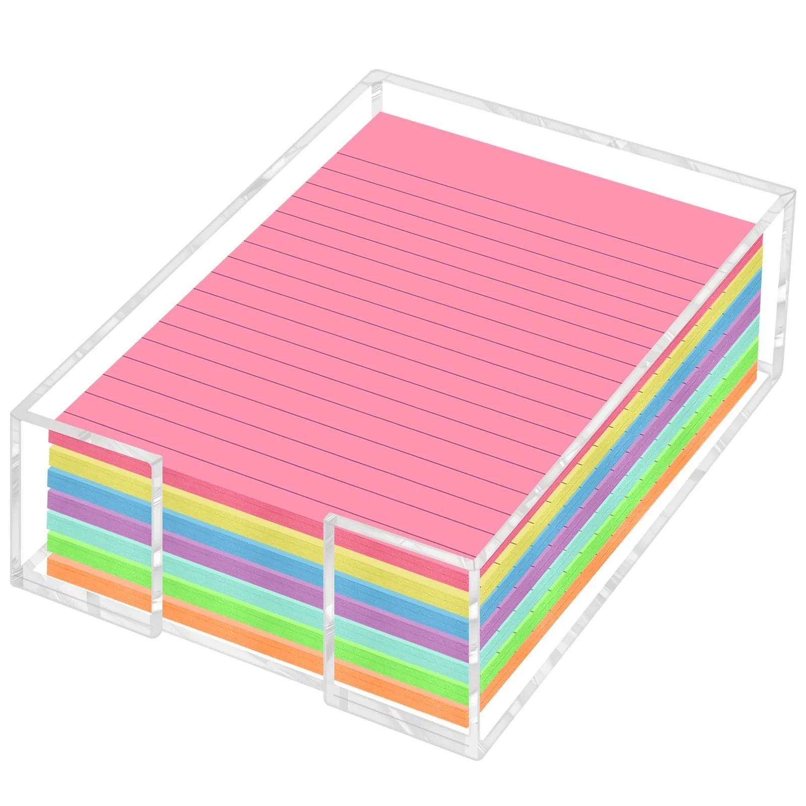 Acrylic Sticky Note Holder – 4 x 6 Inch Post 4 x 6 inch, Transparent 4 X 6 in