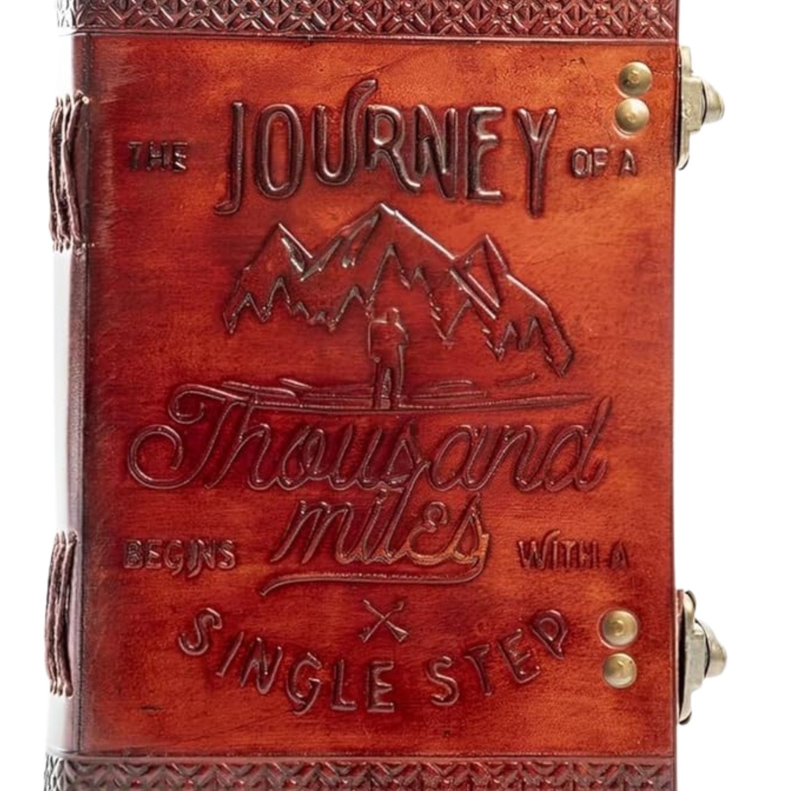 Leather Journal Handmade 7×5” Vintage Diary Notebook Double Lock 200 Blank Page