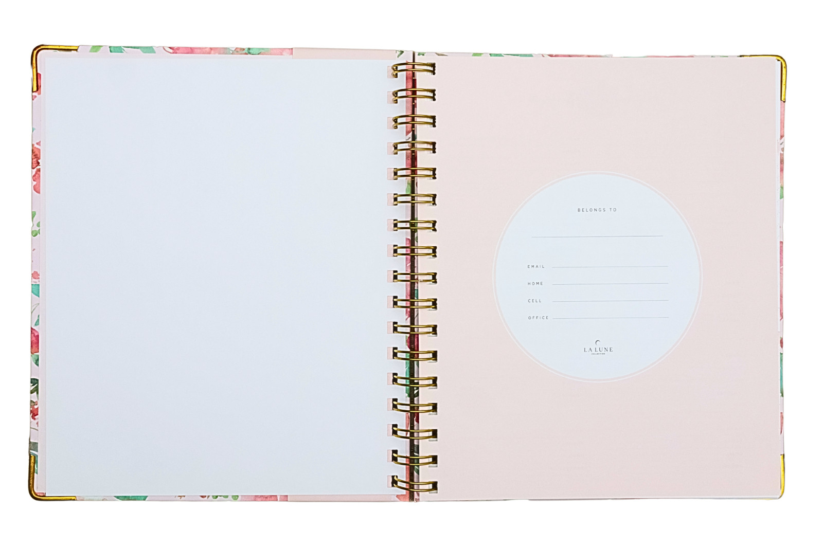 12 Months Non-Dated Weekly Monthly Planner 7.25 x 8.75 in Hard Cover Spiral Pink